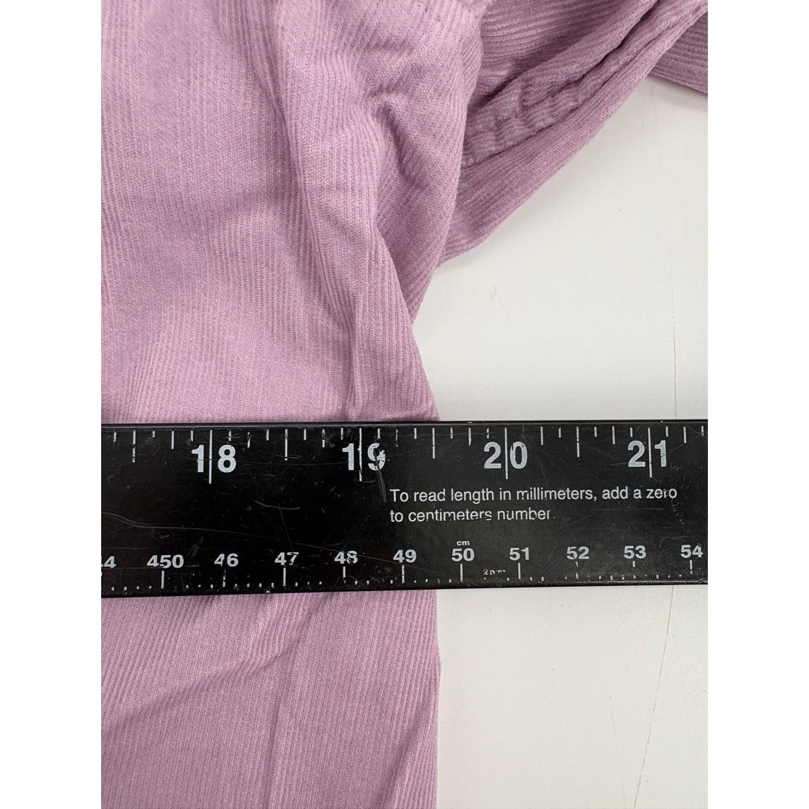 Talbots Women's Lavender Corduroy Button-Down Shirt Petite L Long Sleeve Pockets - Thumbnail 5