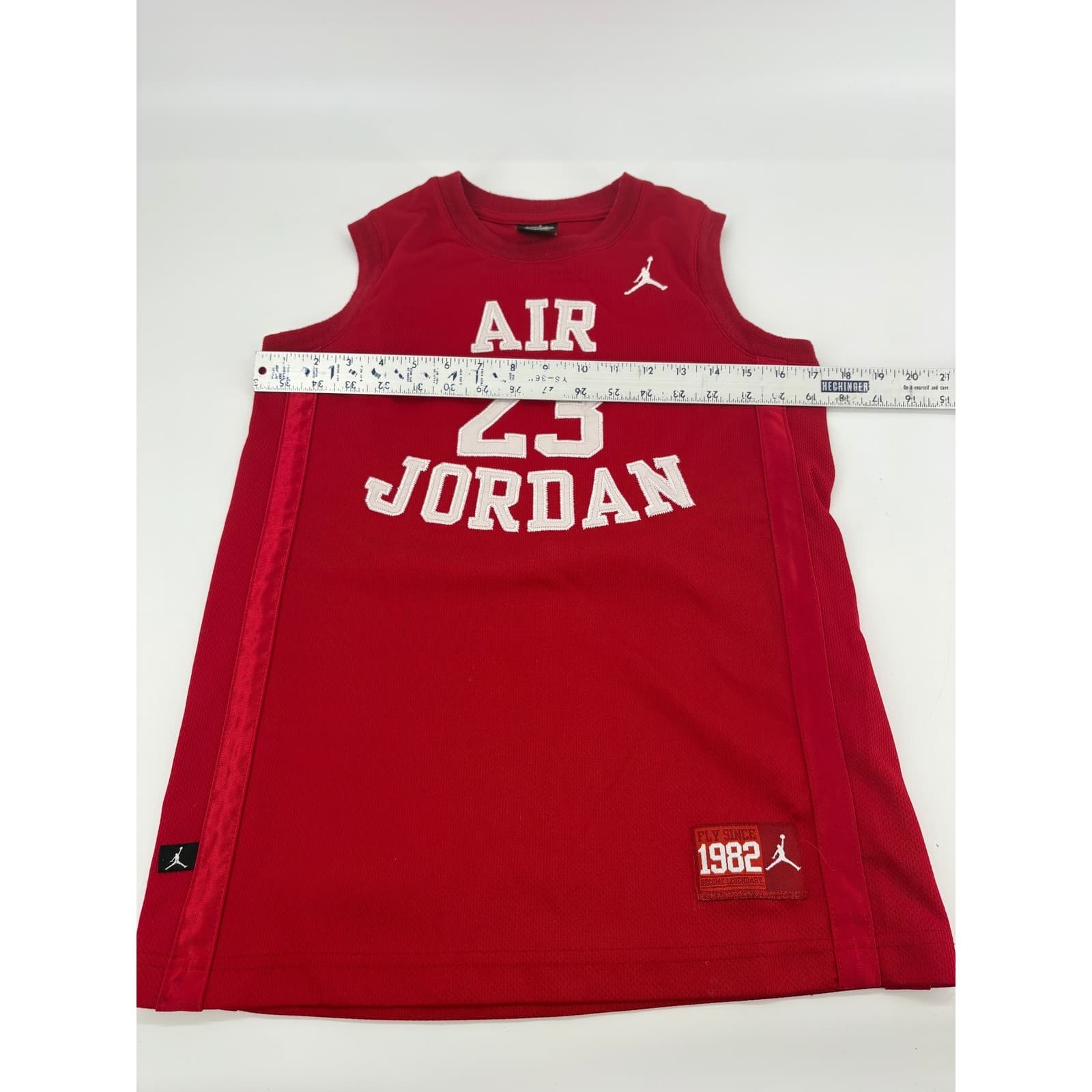 Air Jordan 23 Basketball Jersey Red Youth Kids Sleeveless Top - Thumbnail 7