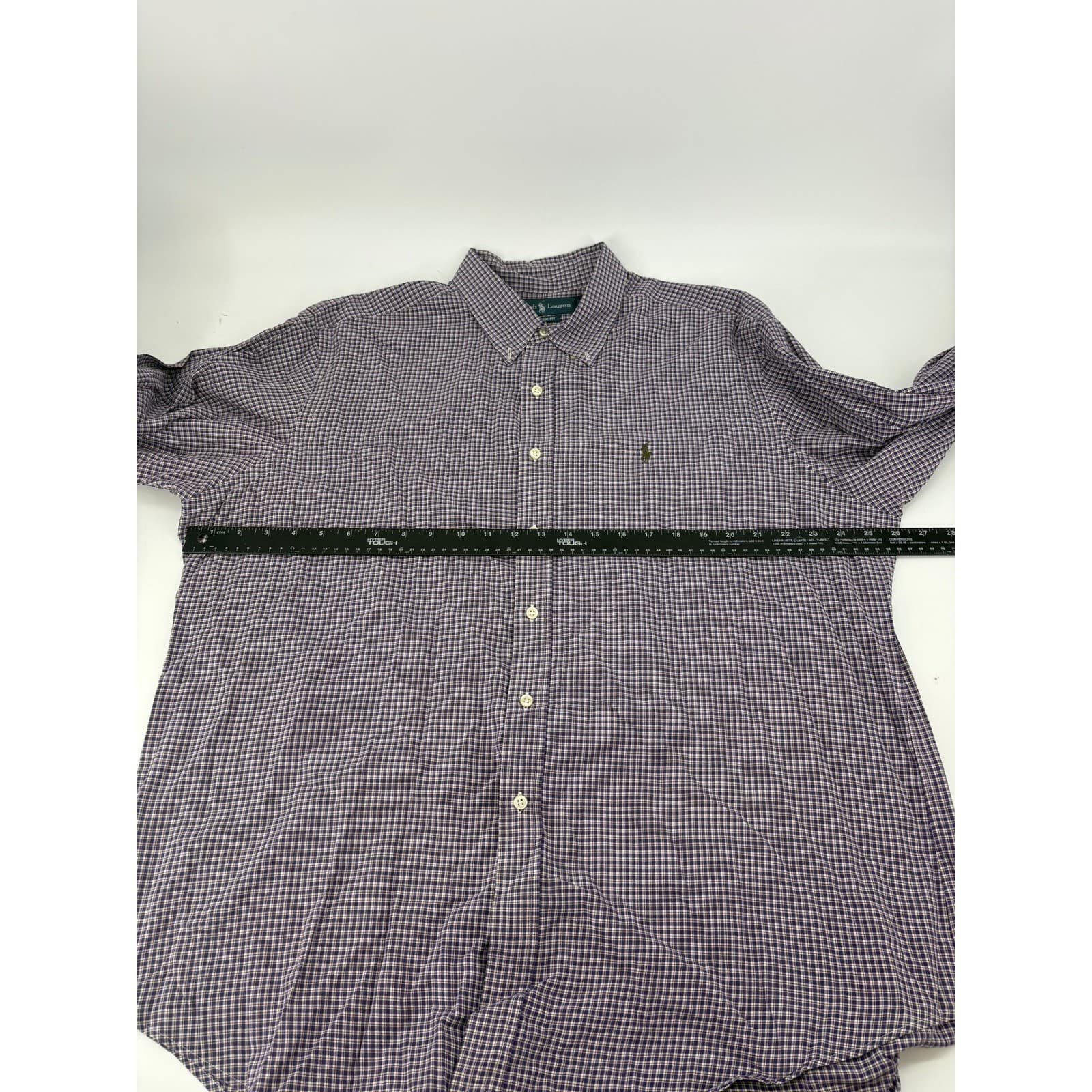 Ralph Lauren Classic Fit Button Down Shirt Check XXL Purple Mens - Thumbnail 4