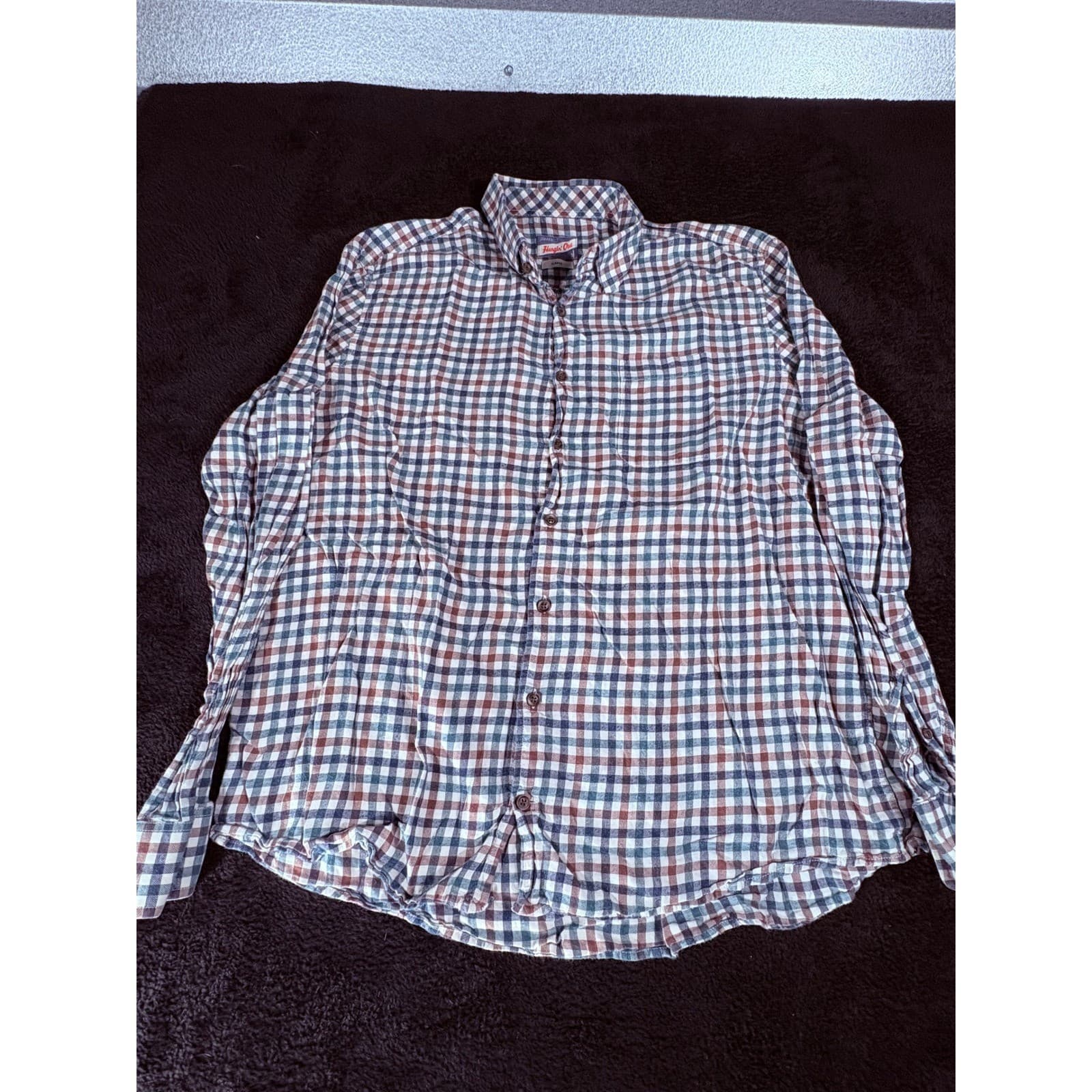 Johnnie-O Hangin' Out Mens XL Plaid Button Down Long Sleeve Shirt - Thumbnail 2