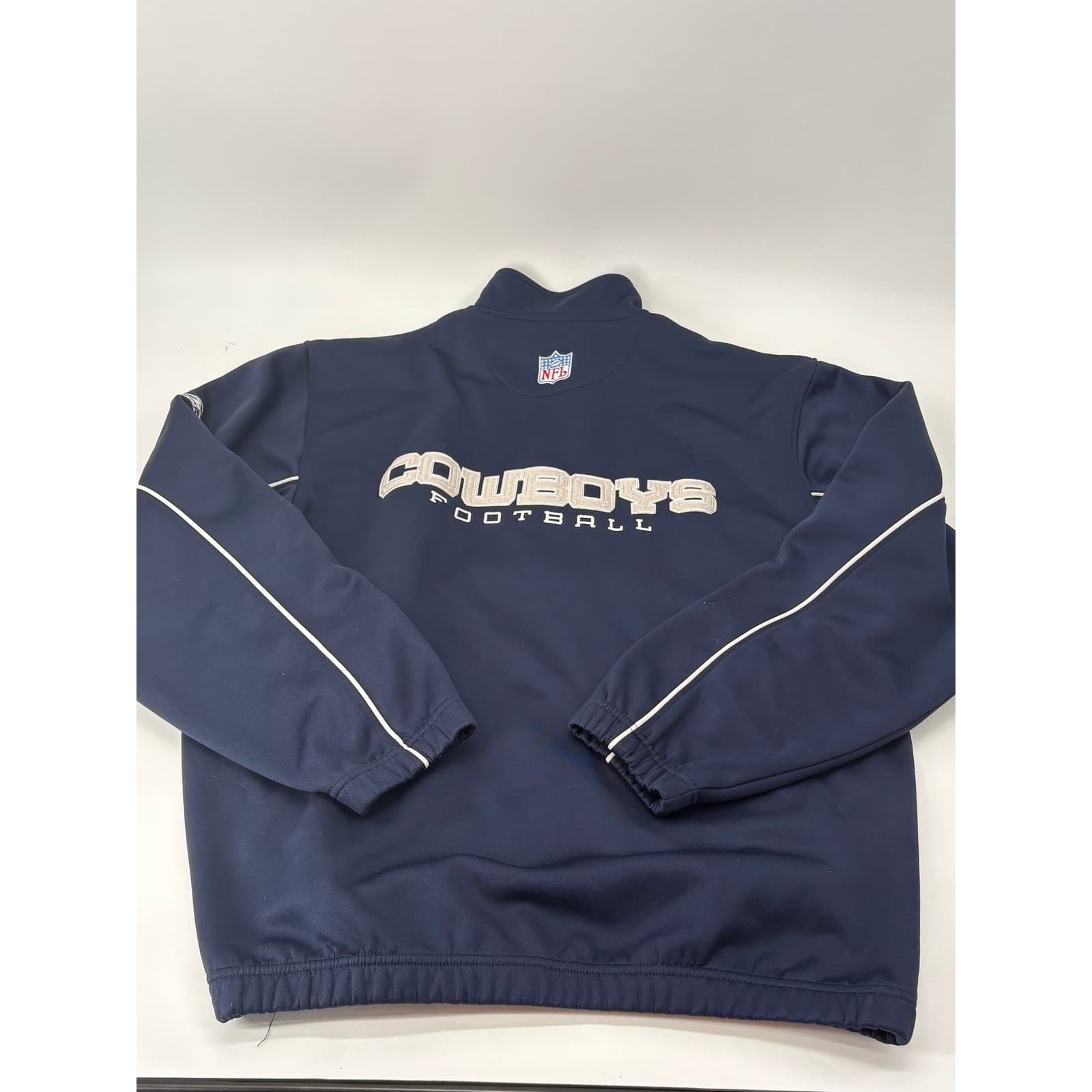 Reebok NFL Team Apparel Dallas Cowboys Quarter Zip Pullover Large Navy Mens - Thumbnail 9