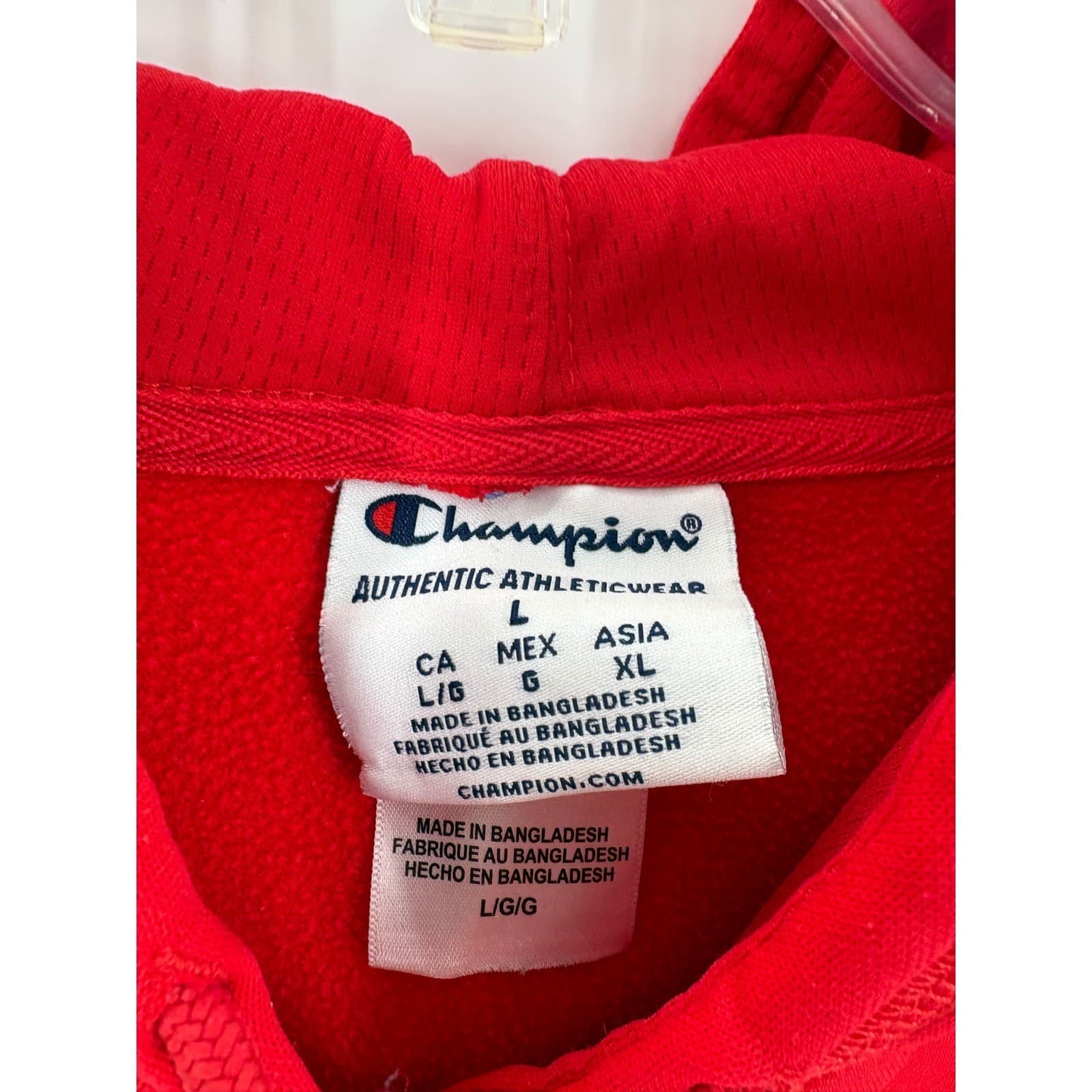 Champion Men's Red University of Georgia Bulldogs Hoodie Pullover Size L - Thumbnail 3