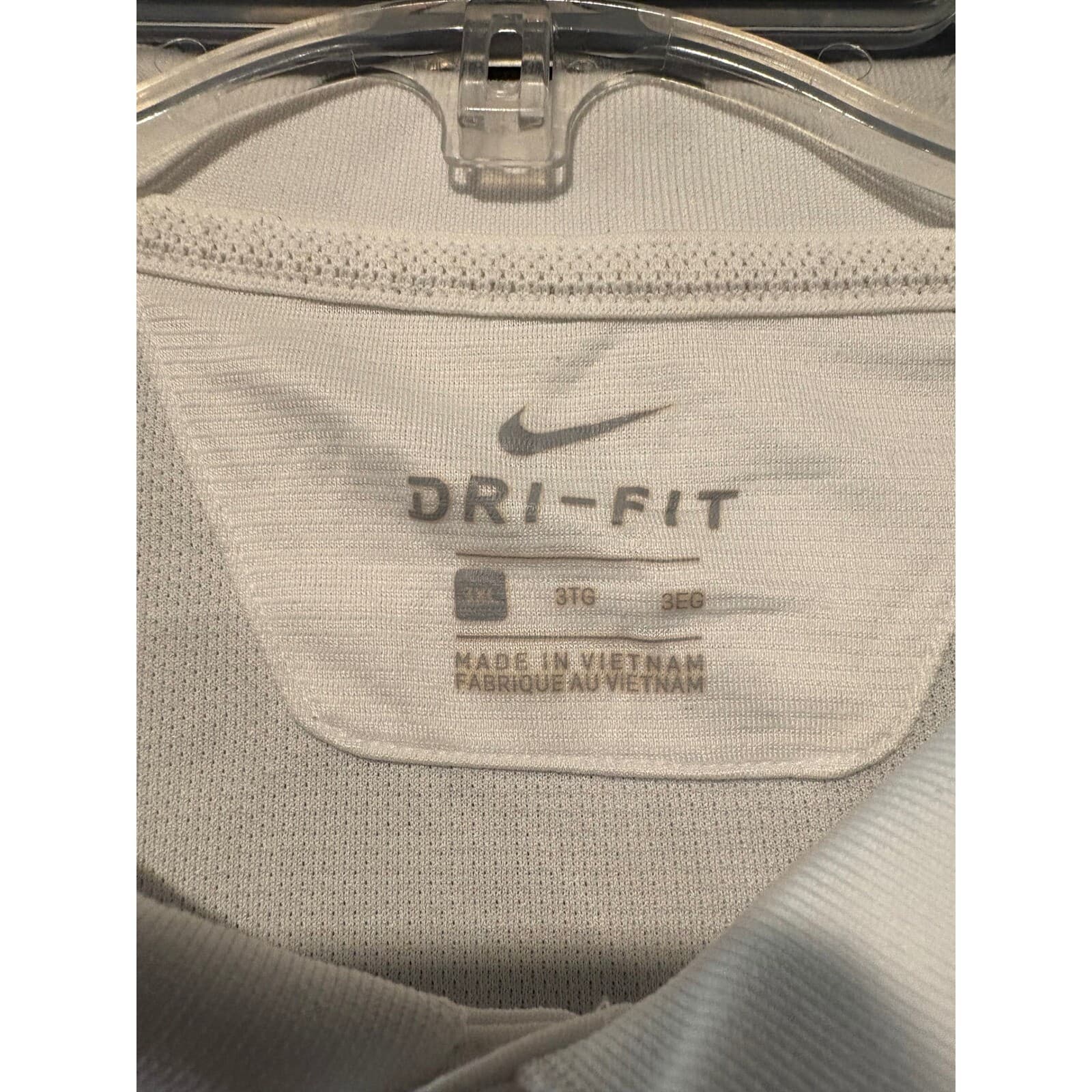Nike Dri-FIT Allen Yellow Jackets Basketball Polo Shirt White Blue 3TG - Thumbnail 2