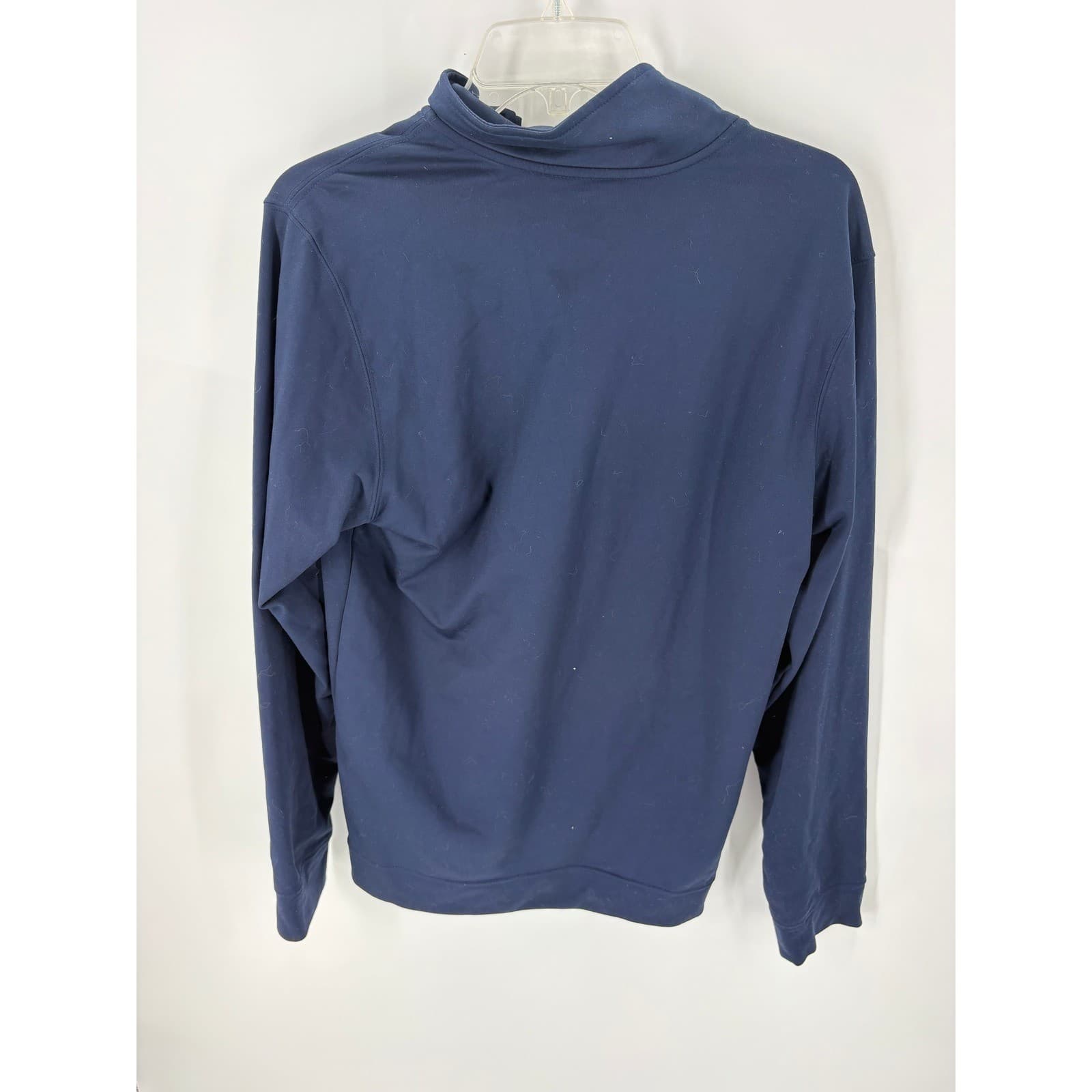 Nike Dri-FIT Mens Navy Blue Beach Ball Classic 1/4 Zip Pullover Shirt - Thumbnail 6