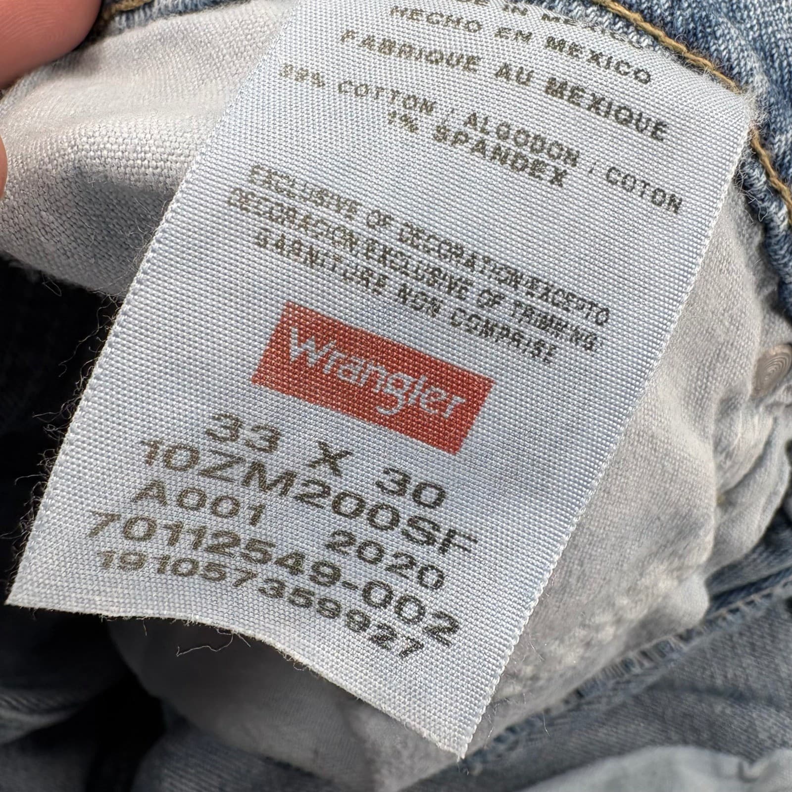 Wrangler Jeans 33x30 Authentics Bundle Blue Light Wash Denim Stretch 10ZM200 - Thumbnail 5