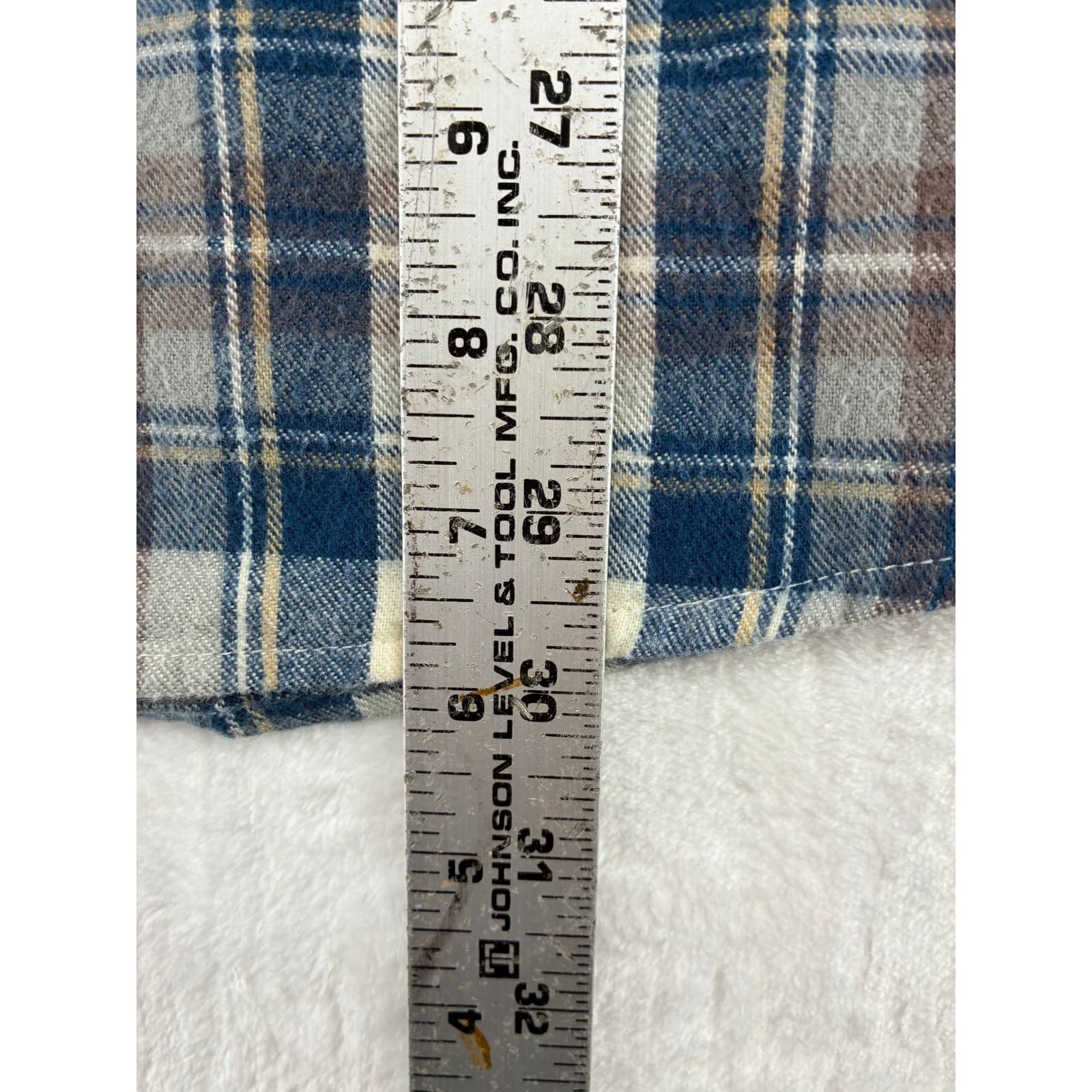 L.L. Bean Shirt Mens L Button Down Plaid Blue Brown Traditional Fit 228061 - Thumbnail 6