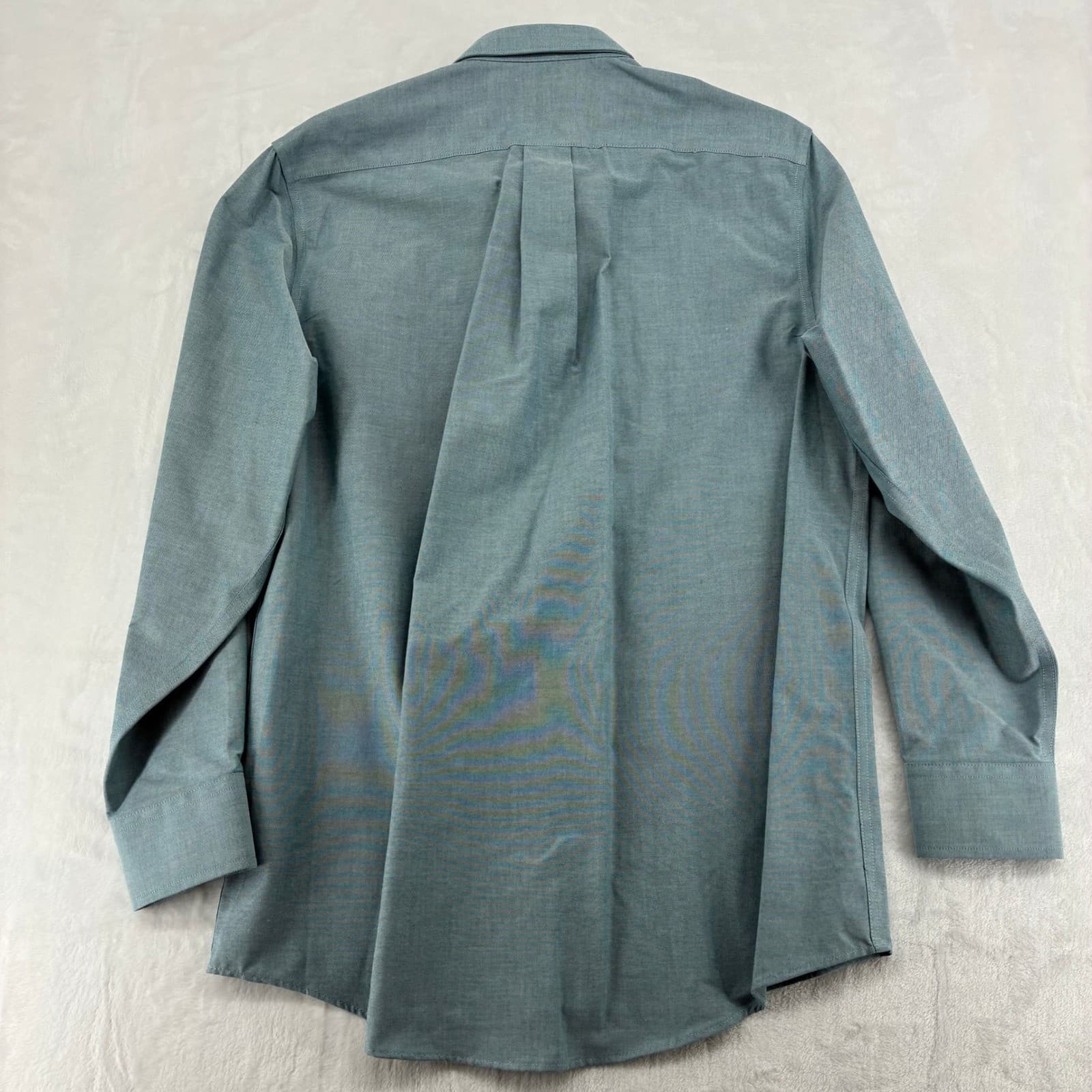 Stafford Button Down Shirt Mens M 15-15.5 Shirt Green Gray Coolmax Lot of 2 - Thumbnail 8