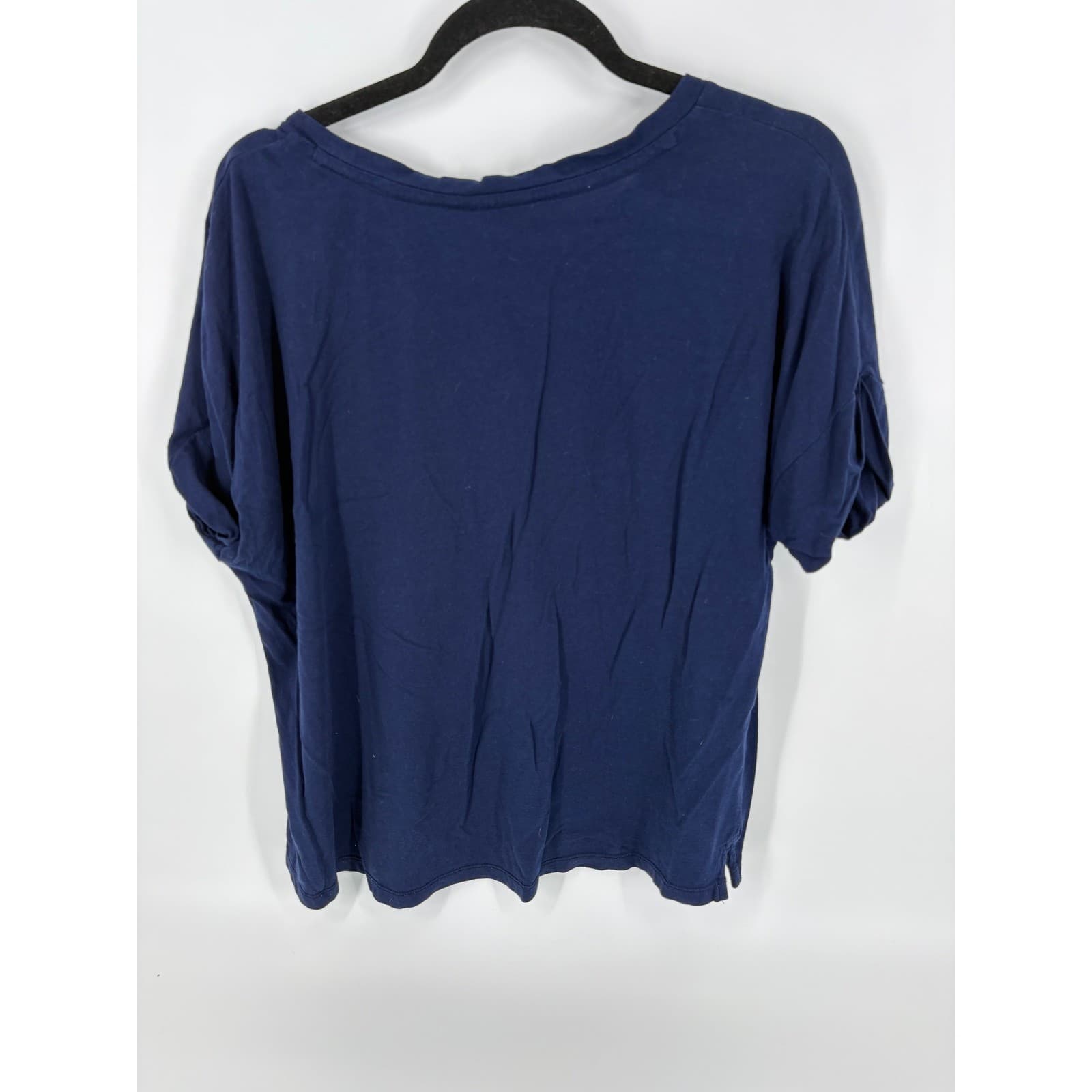 Crown & Ivy Navy Coffee and Cocktails T-Shirt Women's Top - Thumbnail 2