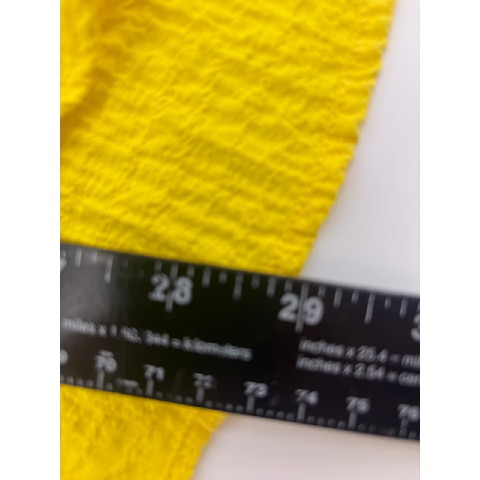 Peck & Peck Women's Yellow Rayon Polyester Blend V-Neck Top Size S - Thumbnail 5