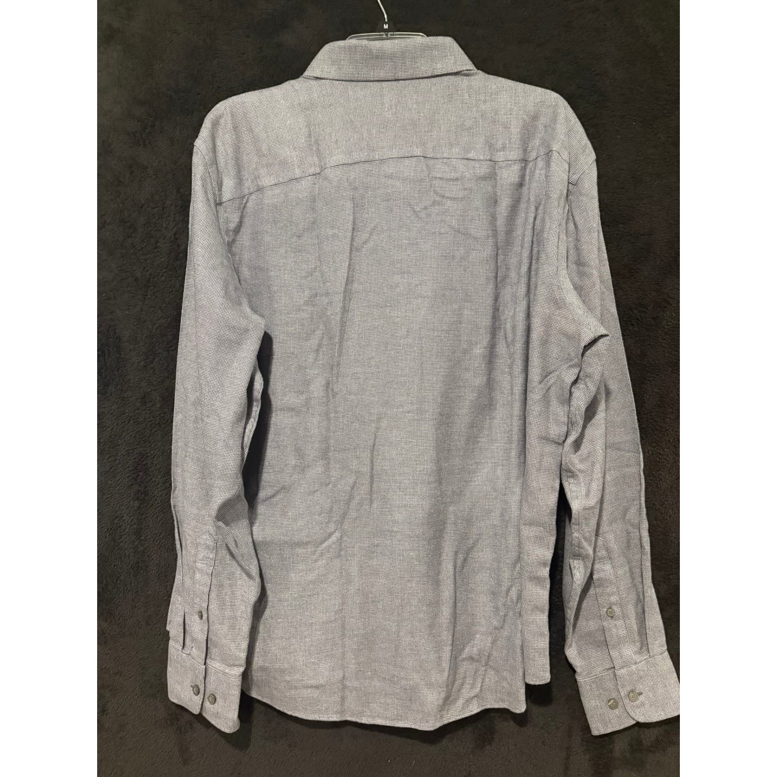 UNTUCKit Wrinkle Free Button Down Shirt Casual Gray X-Large - Thumbnail 6