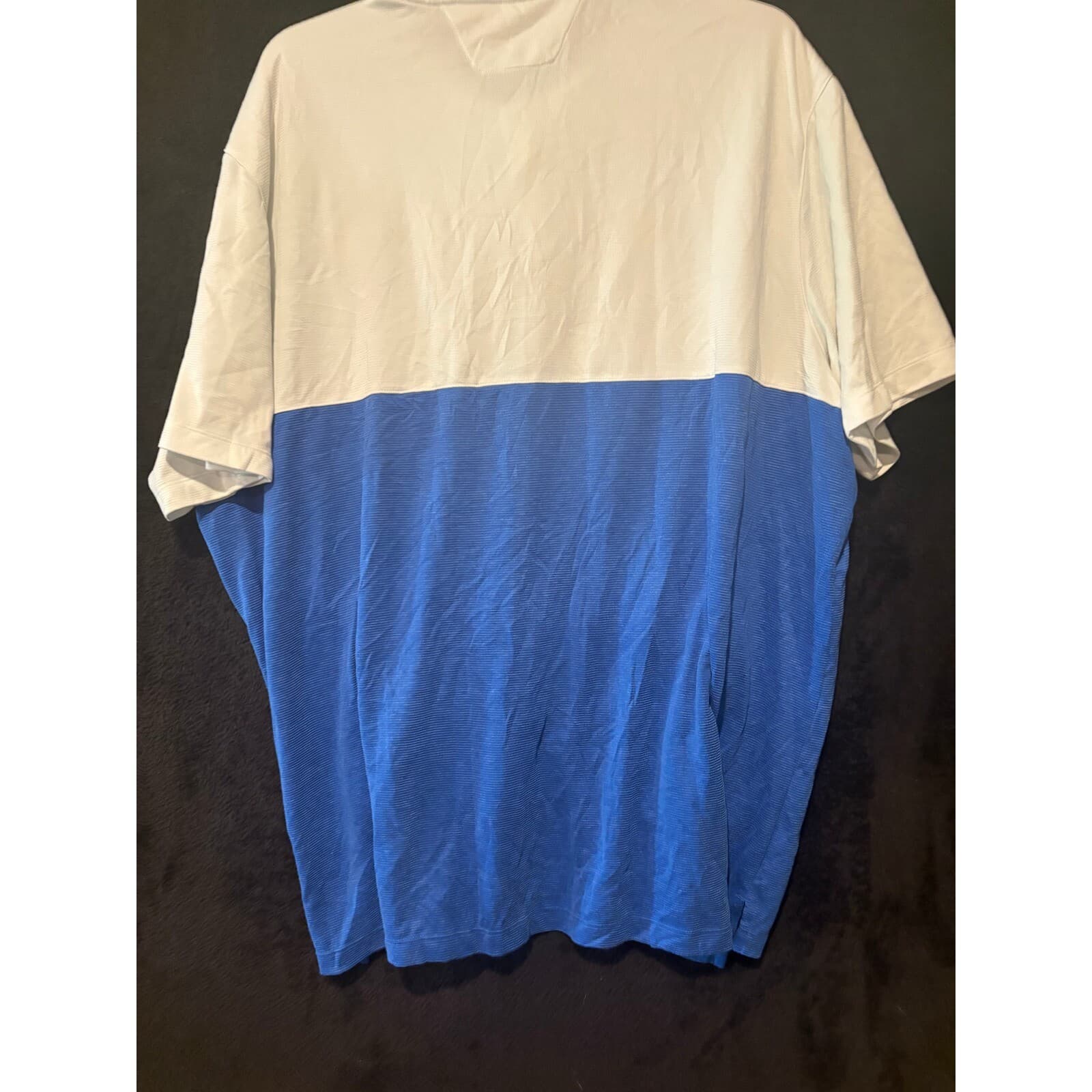 Nike Dri-FIT Allen Yellow Jackets Basketball Polo Shirt White Blue 3TG - Thumbnail 7