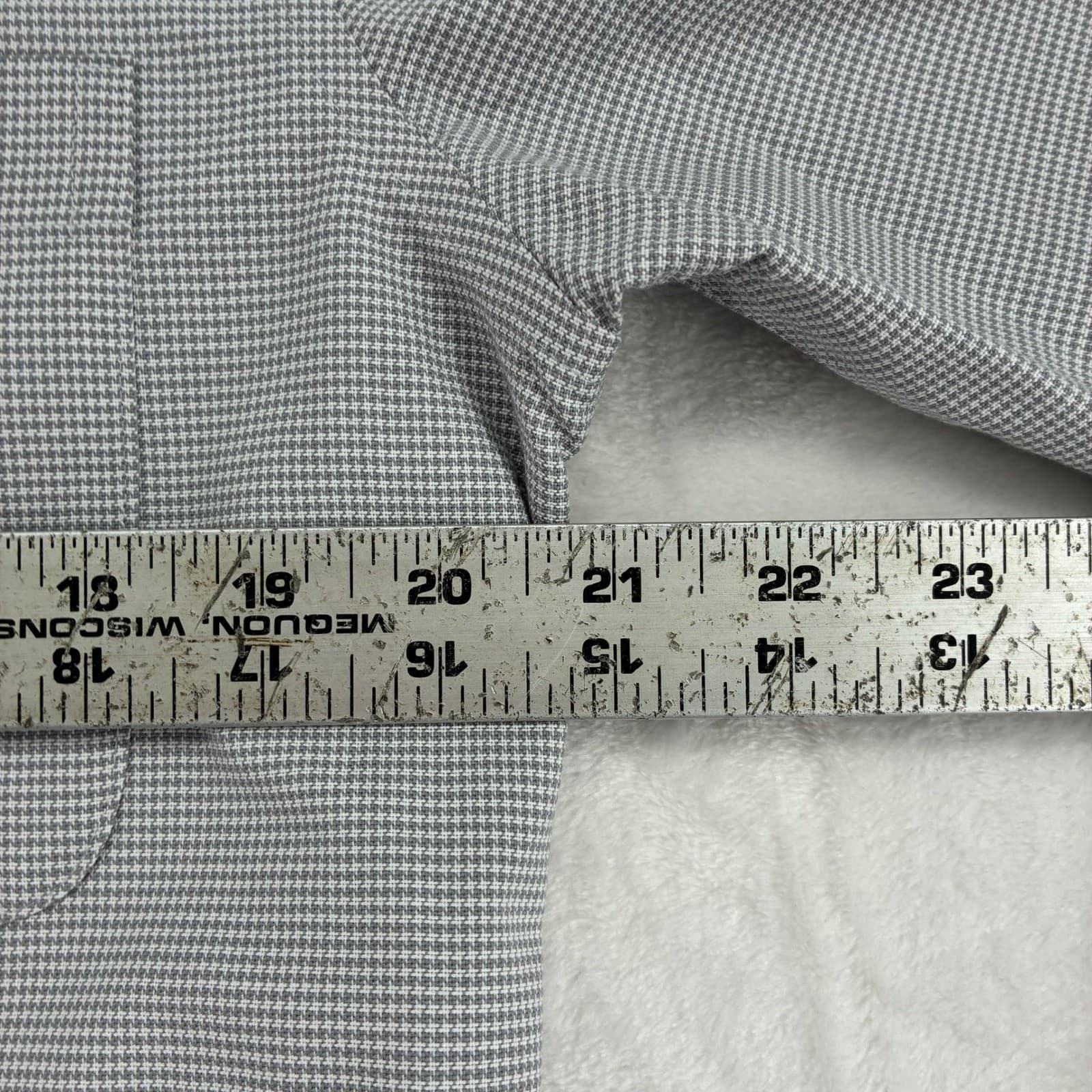 Stafford Button Down Shirt Mens M 15-15.5 Shirt Green Gray Coolmax Lot of 2 - Thumbnail 9