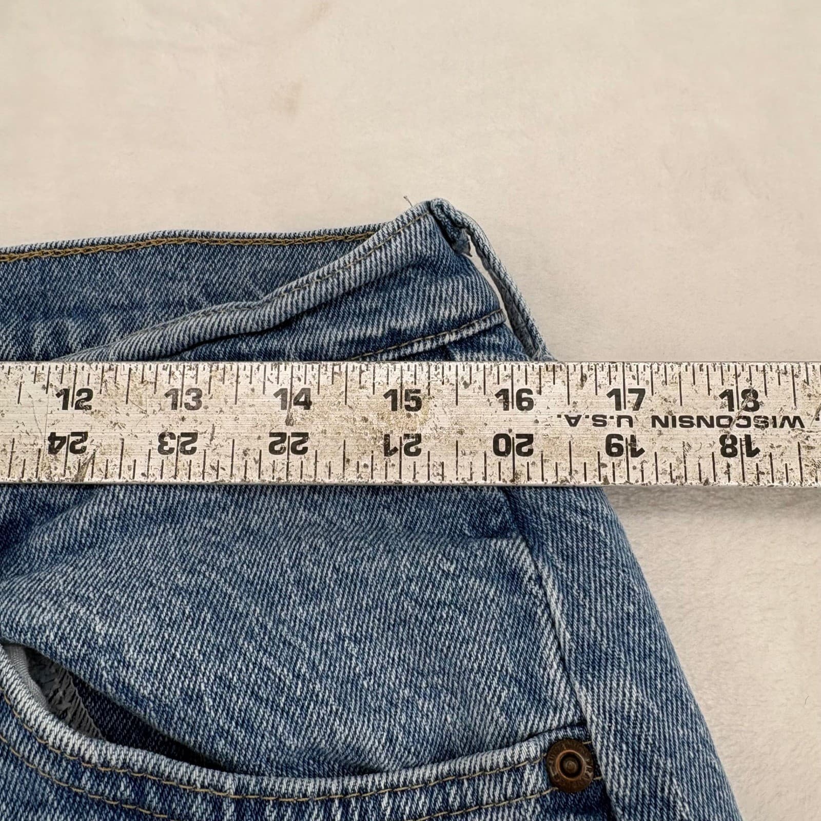 Wrangler Jeans 33x30 Authentics Bundle Blue Light Wash Denim Stretch 10ZM200 - Thumbnail 6