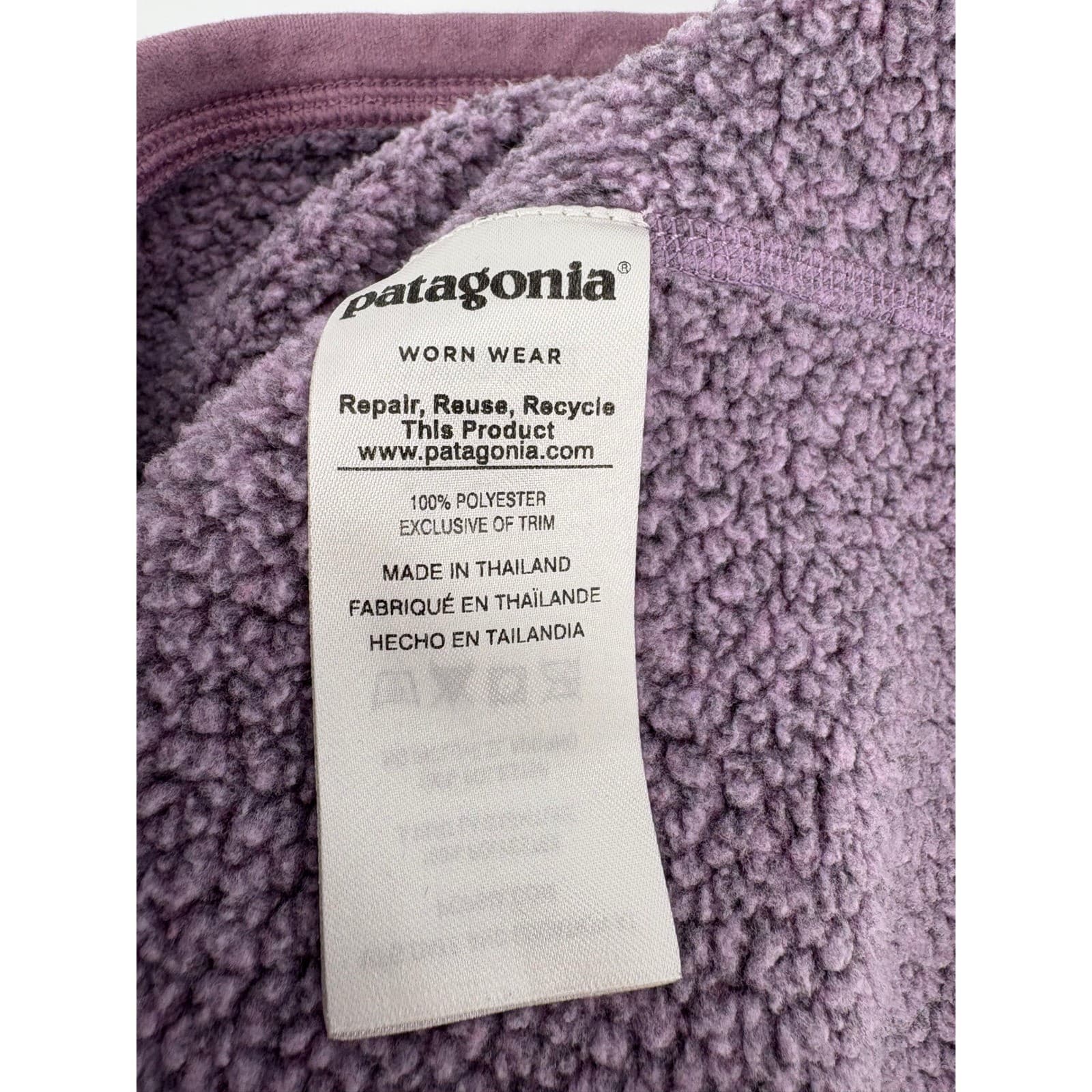 Patagonia Better Sweater 1/4 Zip Women's Small Purple Heather Fleece Jacket * - Thumbnail 7