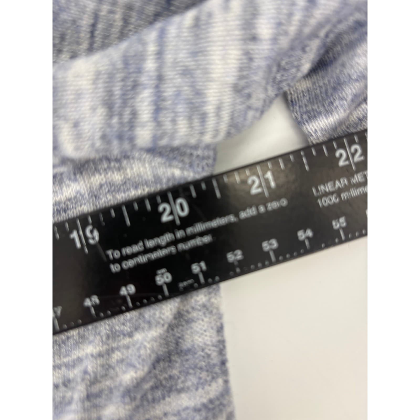 Croft & Barrow Womens Cardigan Sweater Gray Blue Marled Knit Button Front Size M - Thumbnail 4