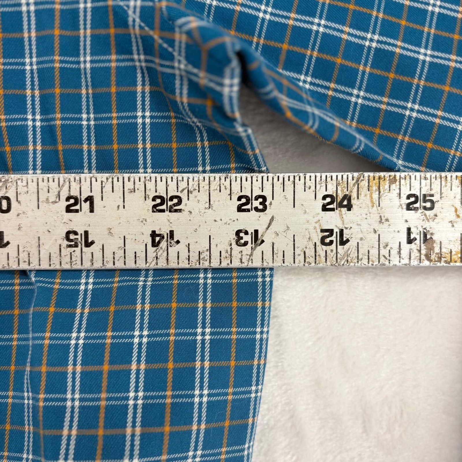 L.L. Bean Shirt Mens L Button Down Plaid Blue Green Traditional Fit Set of 2 - Thumbnail 8