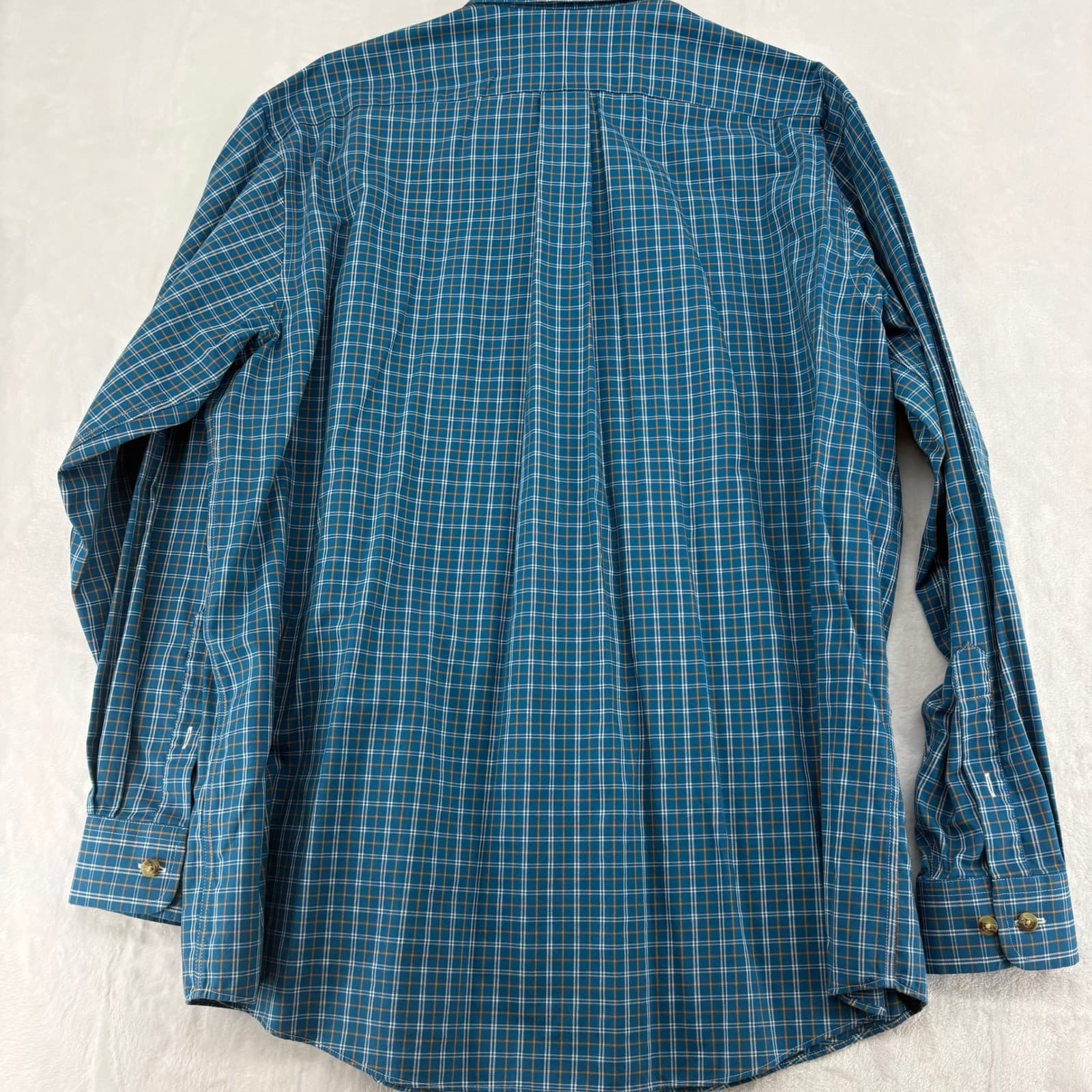L.L. Bean Shirt Mens L Button Down Plaid Blue Green Traditional Fit Set of 2 - Thumbnail 10