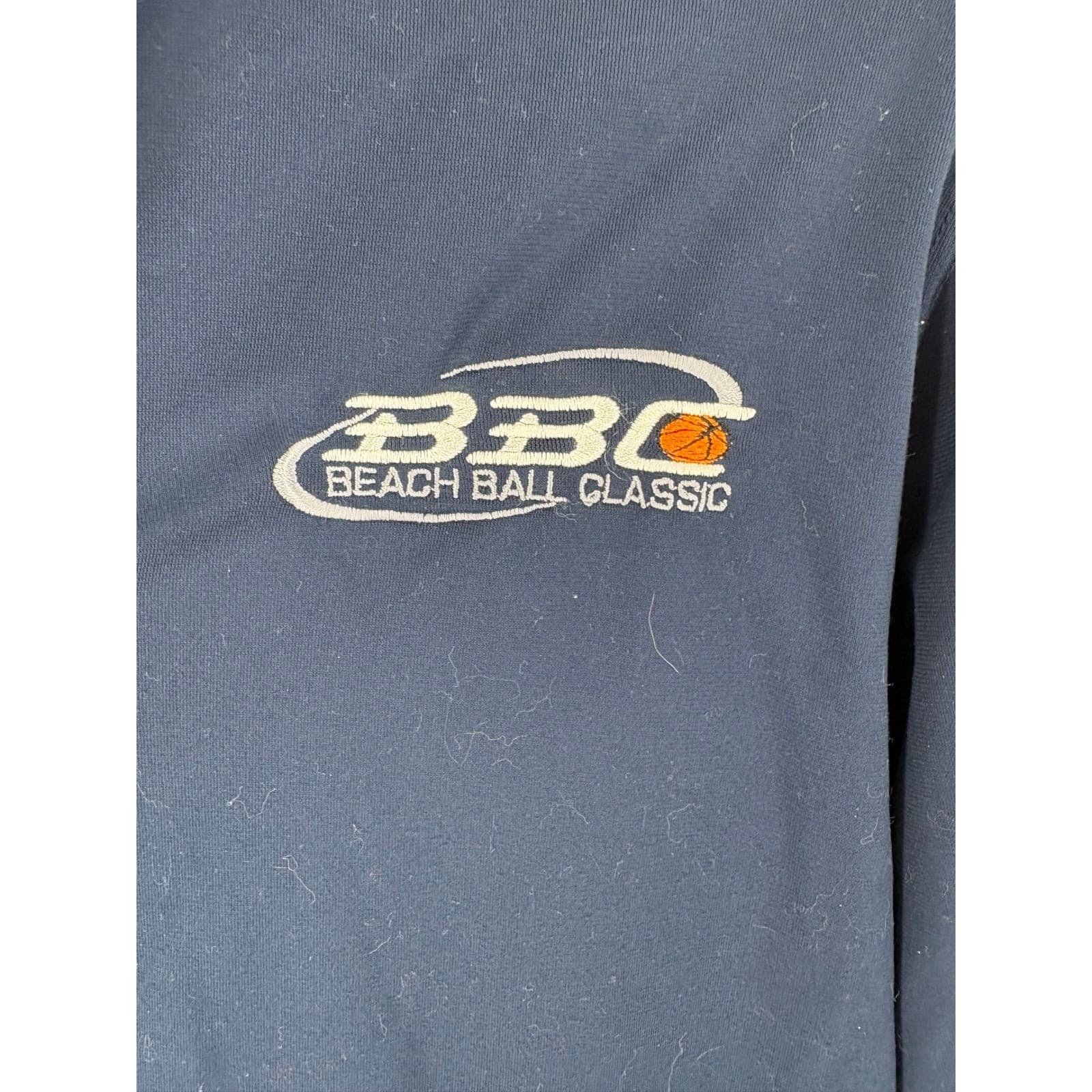 Nike Dri-FIT Mens Navy Blue Beach Ball Classic 1/4 Zip Pullover Shirt - Thumbnail 3