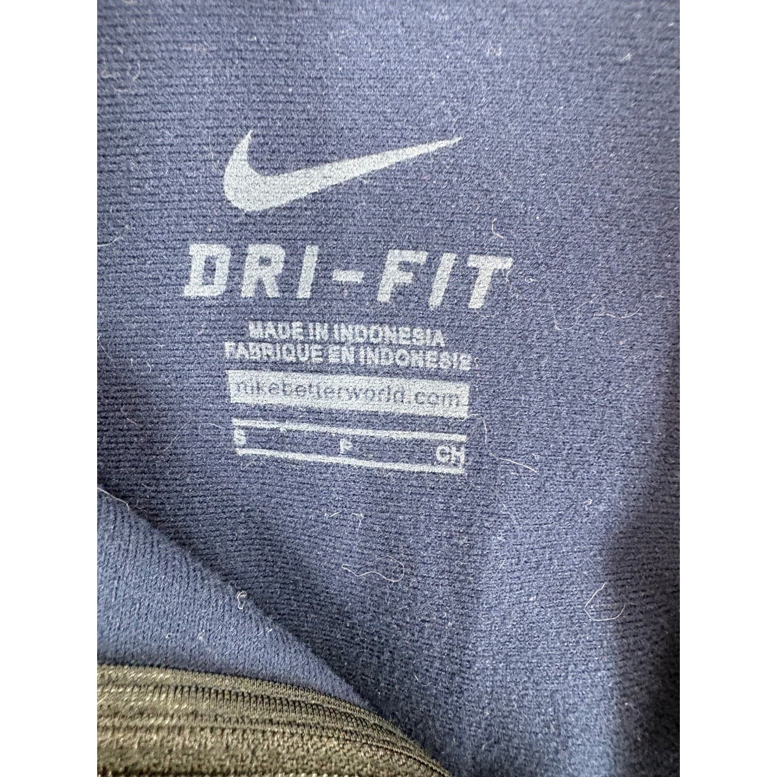 Nike Dri-FIT Mens Navy Blue Beach Ball Classic 1/4 Zip Pullover Shirt - Thumbnail 2