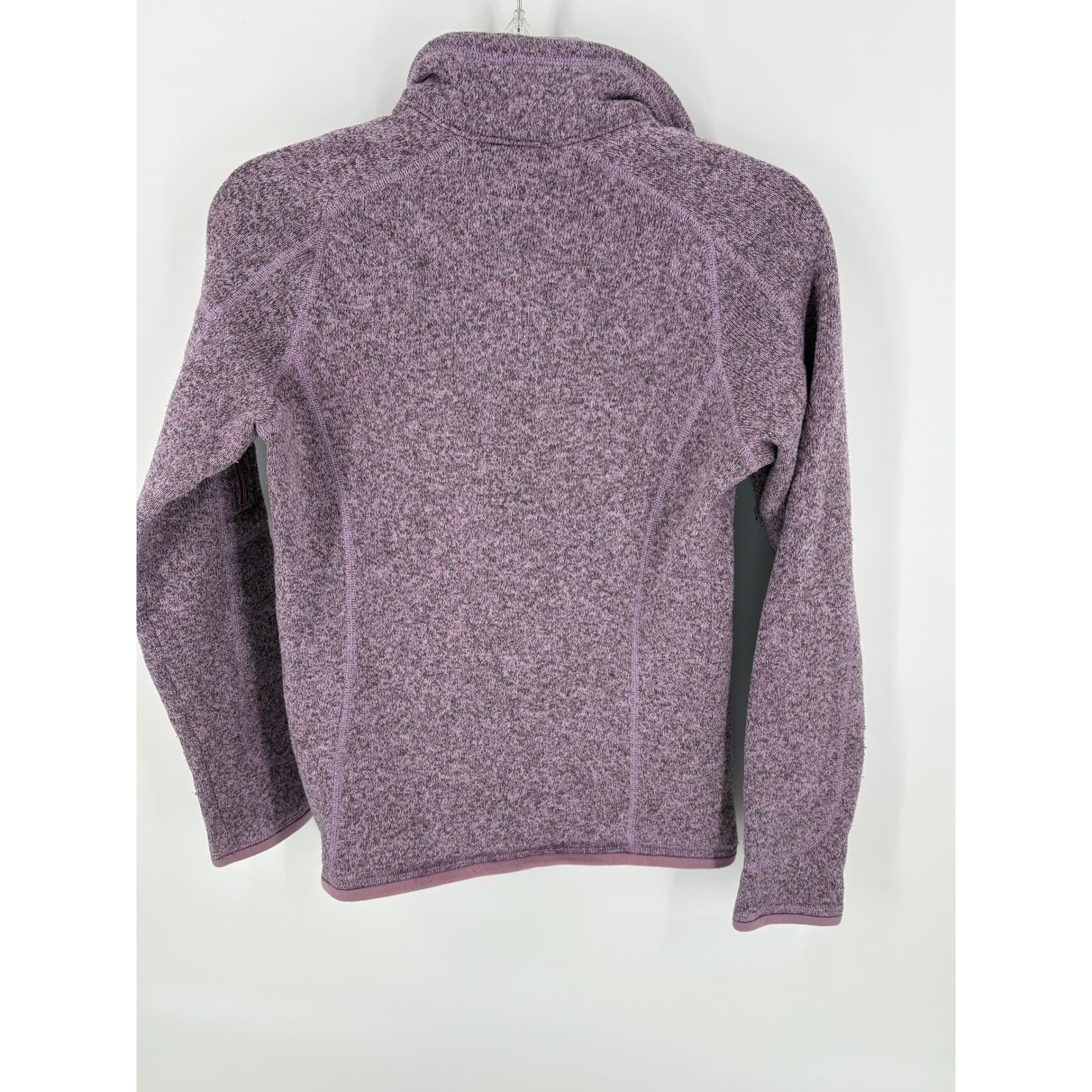 Patagonia Better Sweater 1/4 Zip Women's Small Purple Heather Fleece Jacket * - Thumbnail 4