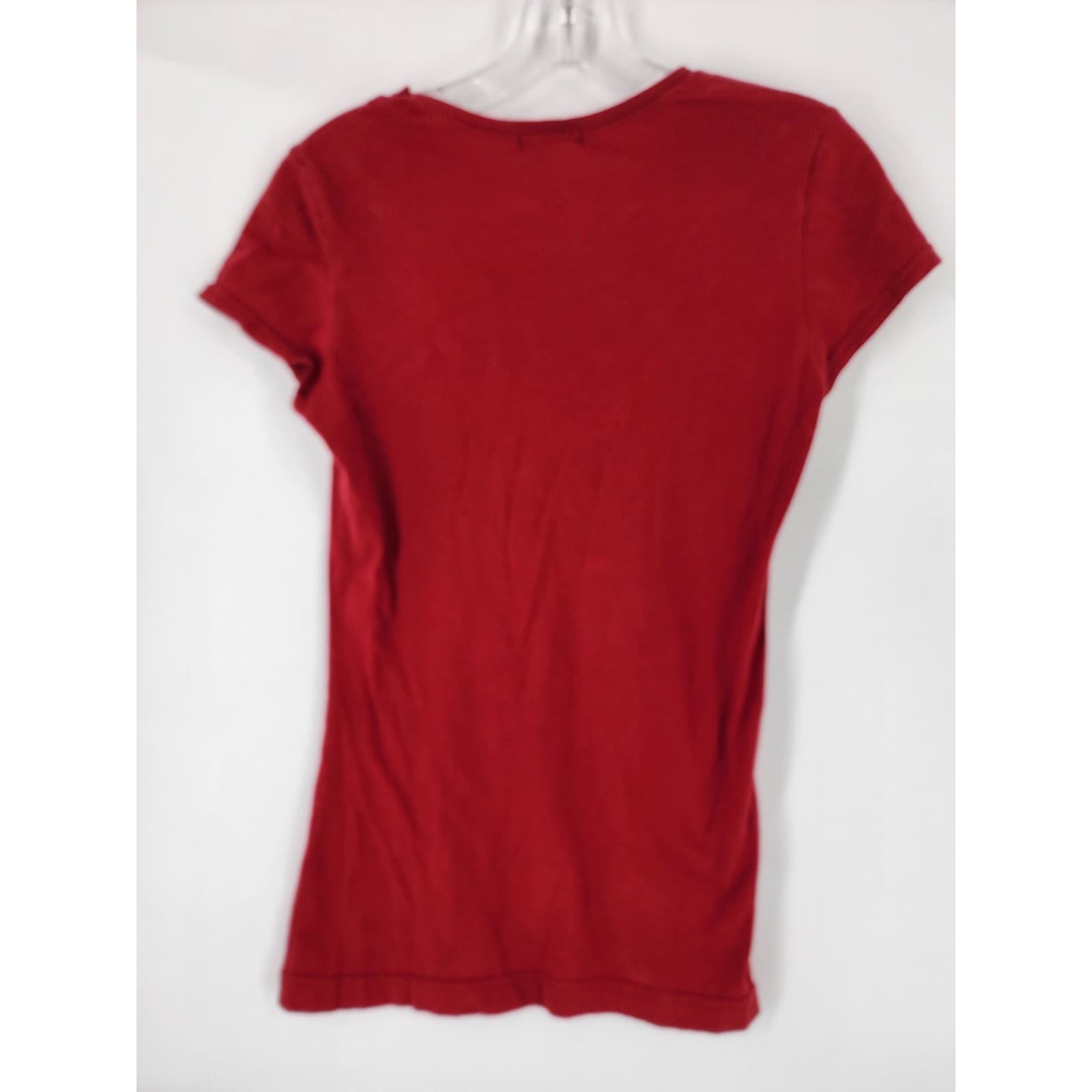 Love Rocks Red Peace Out Graphic T Shirt Women's XL Cotton Short Sleeve - Thumbnail 2