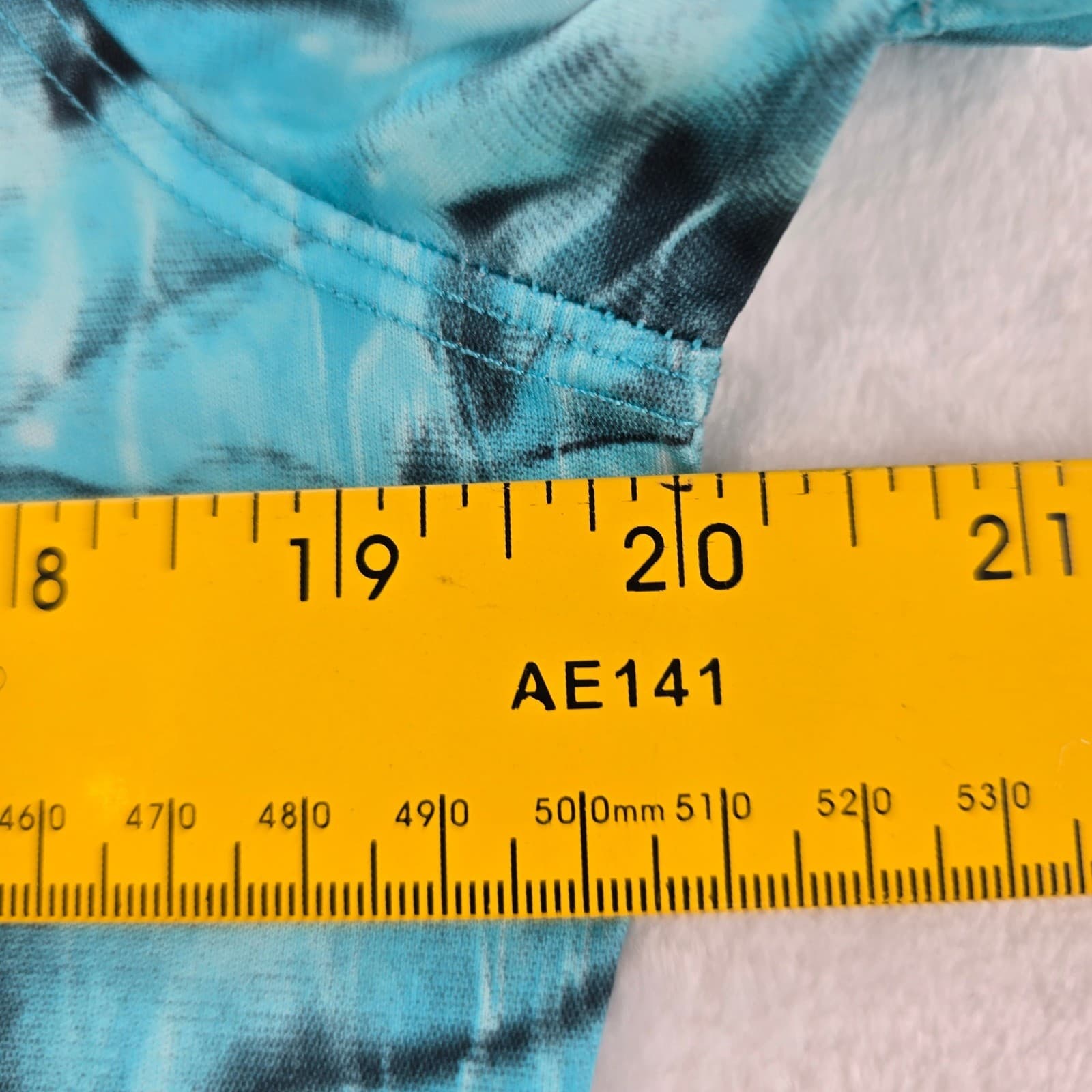 Reel Legends Shirt Womens L Performance Blue Aqua Reel-Tec V-Neck Short Sleeve - Thumbnail 4