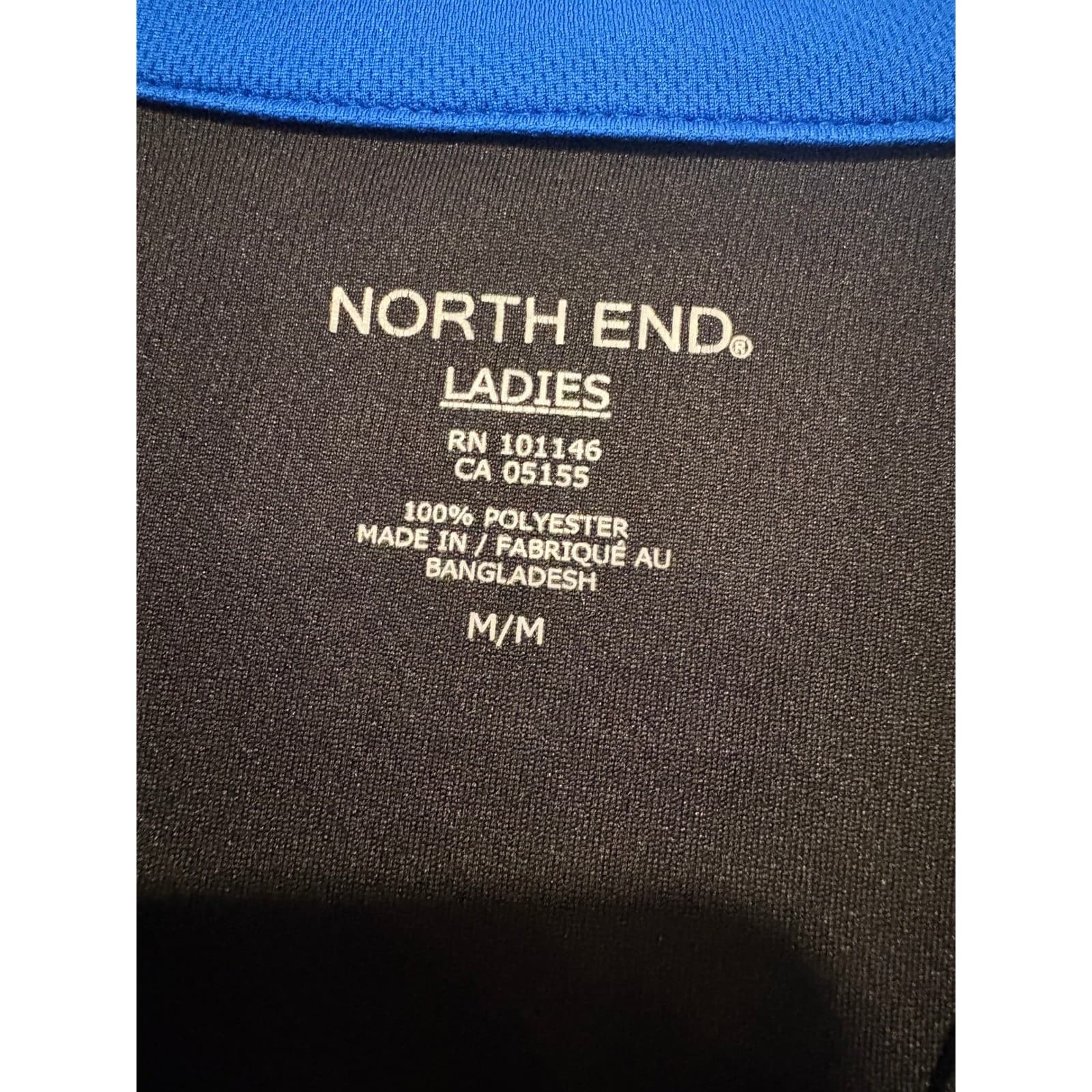 North End Pullover Jacket Charlotte Hounds 1/4 Zip Athletic Black Blue M - Thumbnail 2