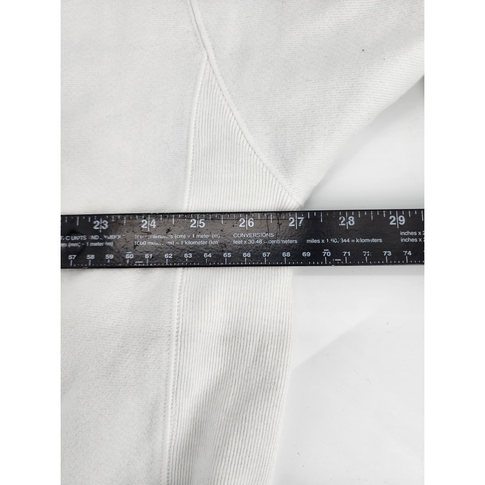 Champion Reverse Weave Crewneck Sweatshirt White Large Logo Spell Out Men's - Thumbnail 7