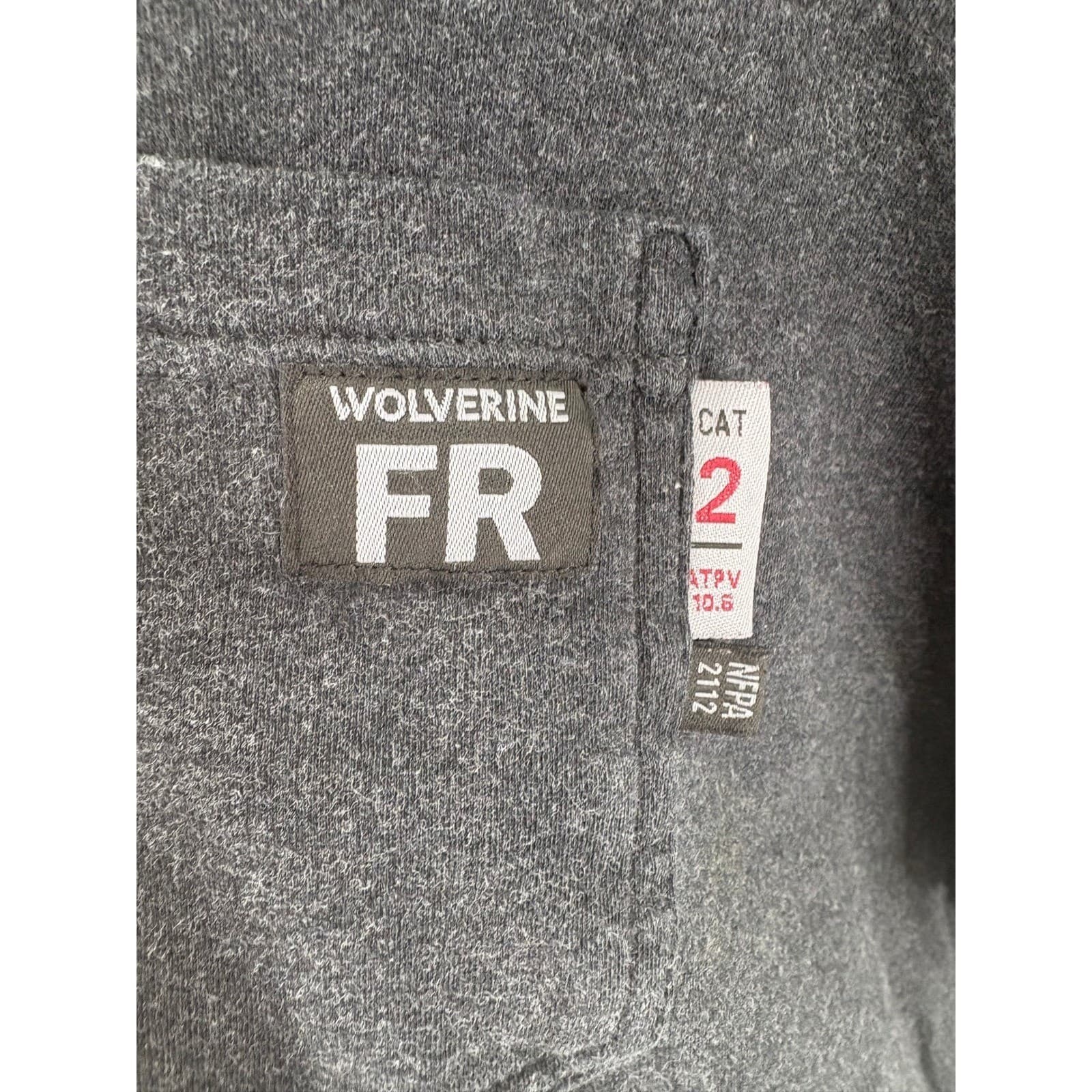 Wolverine FR Men's Flame Resistant Work Shirt Charcoal Gray Long Sleeve 4X - Thumbnail 3
