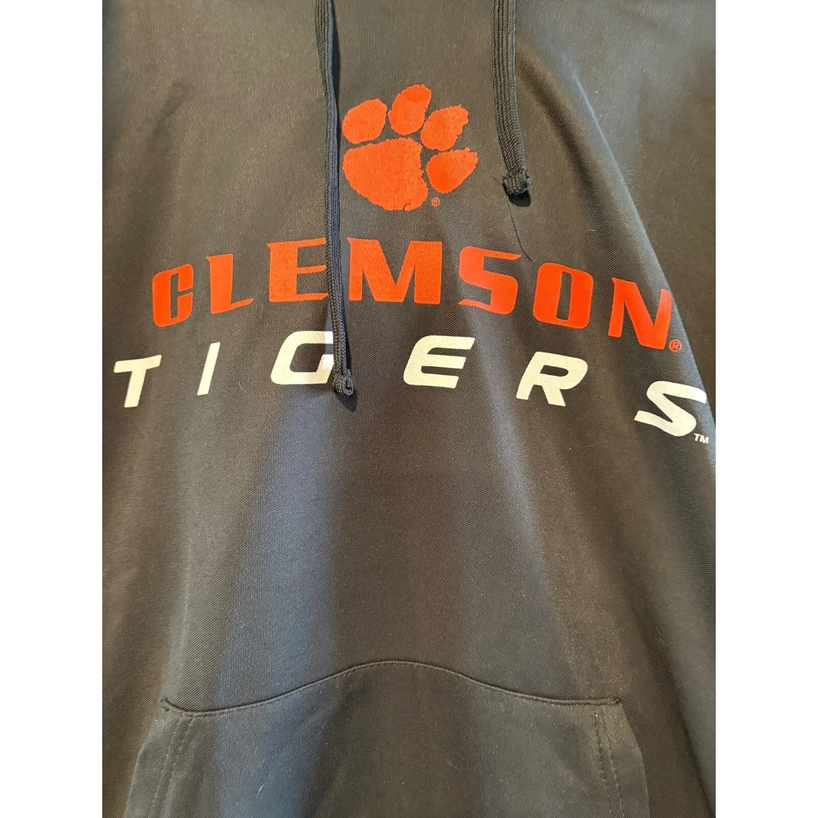 Stadium Athletics Hoodie Mens L Clemson Tigers Gray Orange Pullover Large - Thumbnail 2