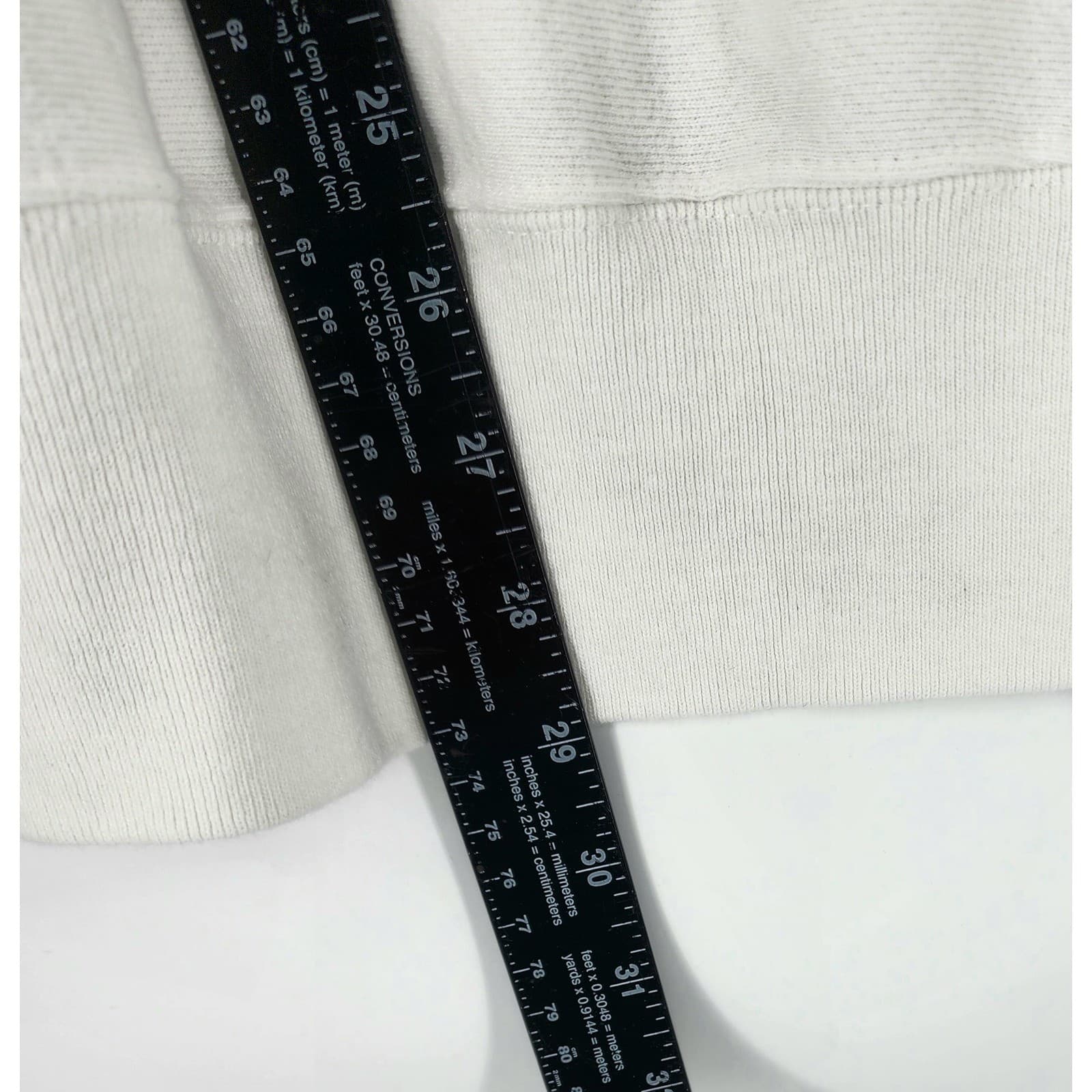 Champion Reverse Weave Crewneck Sweatshirt White Large Logo Spell Out Men's - Thumbnail 3