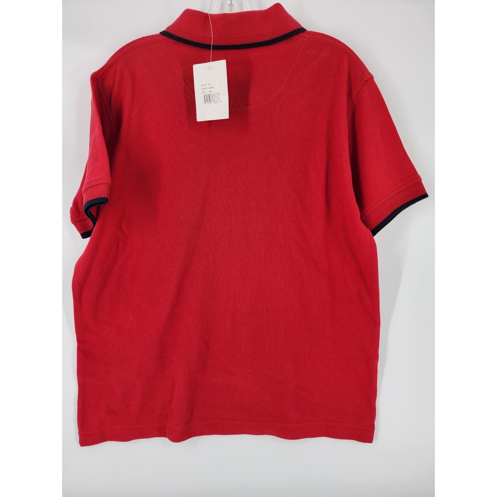 White Mountain Traders Red Palm Tree V Neck Polo Shirt Mens SML - Thumbnail 2
