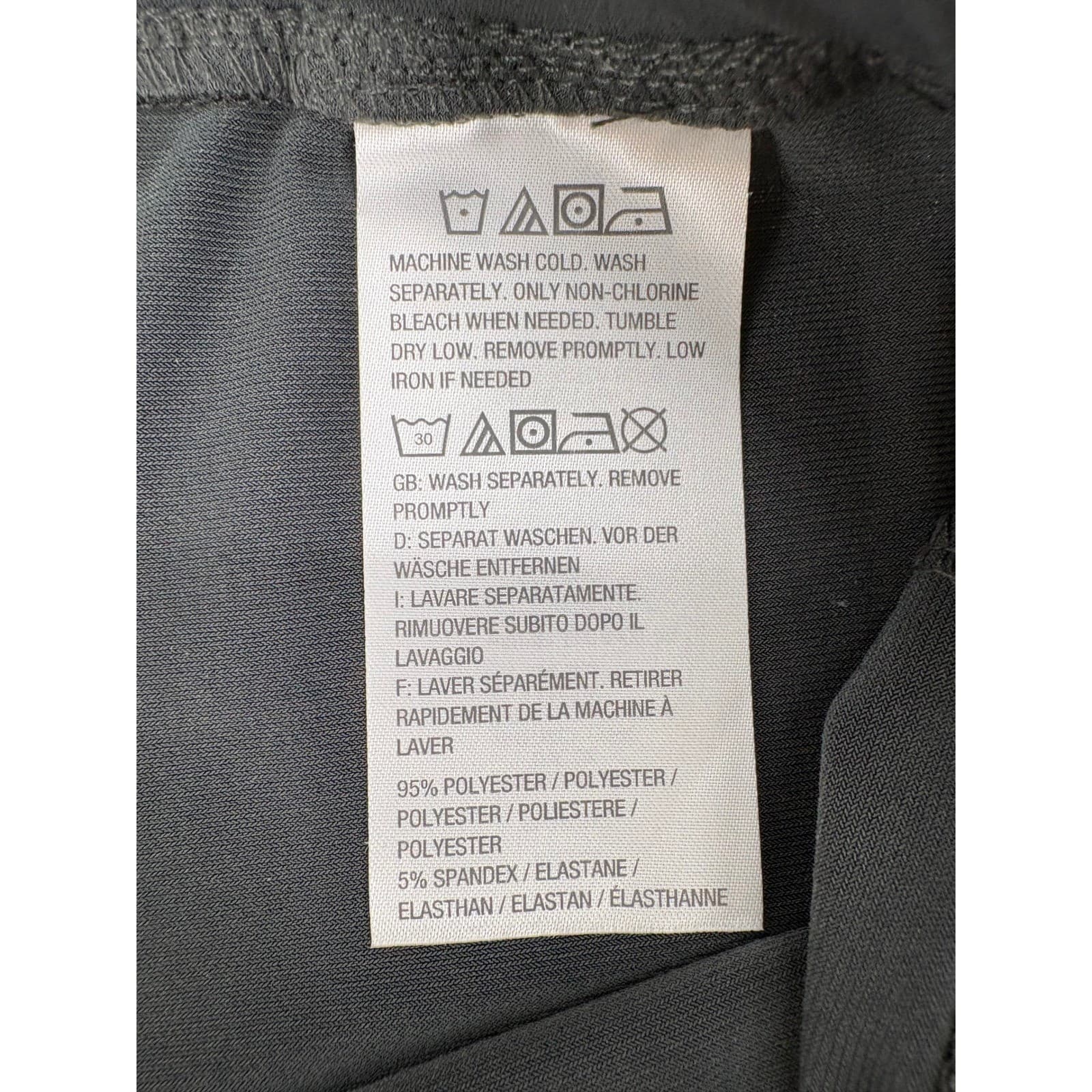 Susan Graver Black Elastic Waist Pull On Wide Leg Dressy Pants Size M - Thumbnail 5