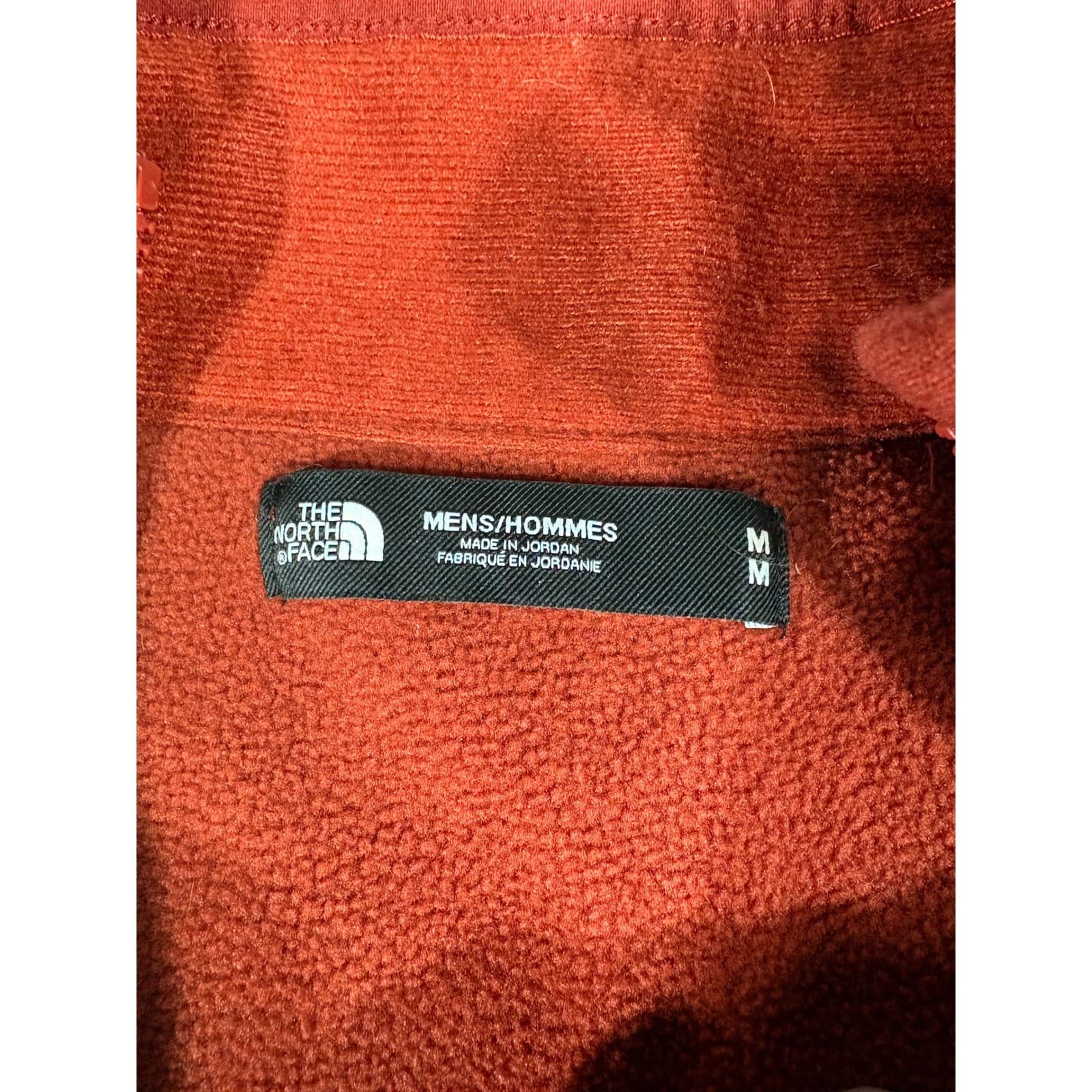The North Face Mens Full Zip Fleece Jacket Red Heathered Medium - Thumbnail 3
