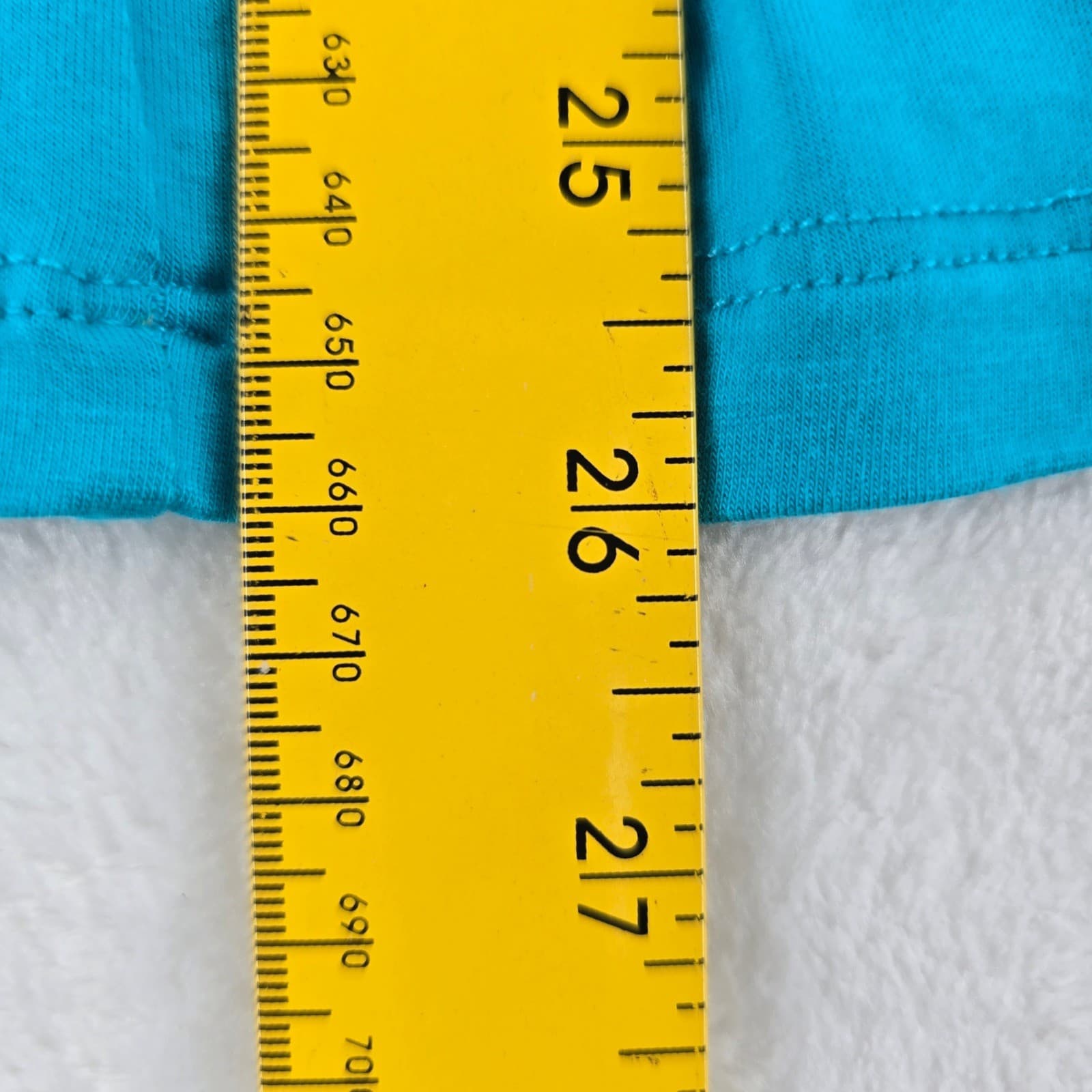 Cable & Gauge Top Womens Medium Shirt Teal Blue V-Neck Twist Front Short Sleeve - Thumbnail 5