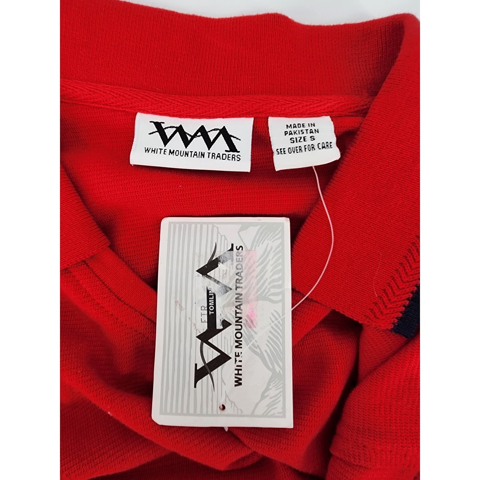 White Mountain Traders Red Palm Tree V Neck Polo Shirt Mens SML - Thumbnail 6