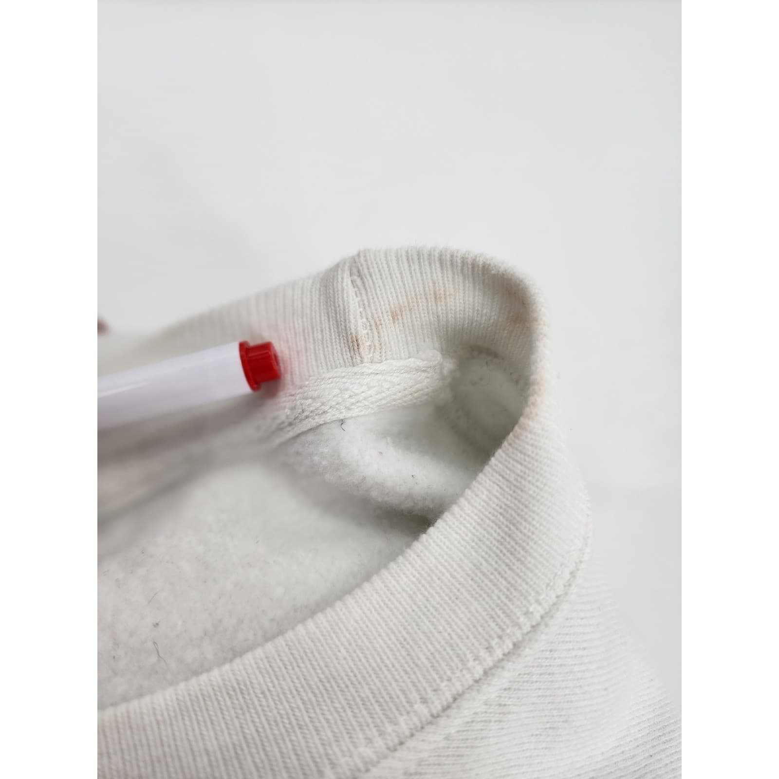 Champion Reverse Weave Crewneck Sweatshirt White Large Logo Spell Out Men's - Thumbnail 8