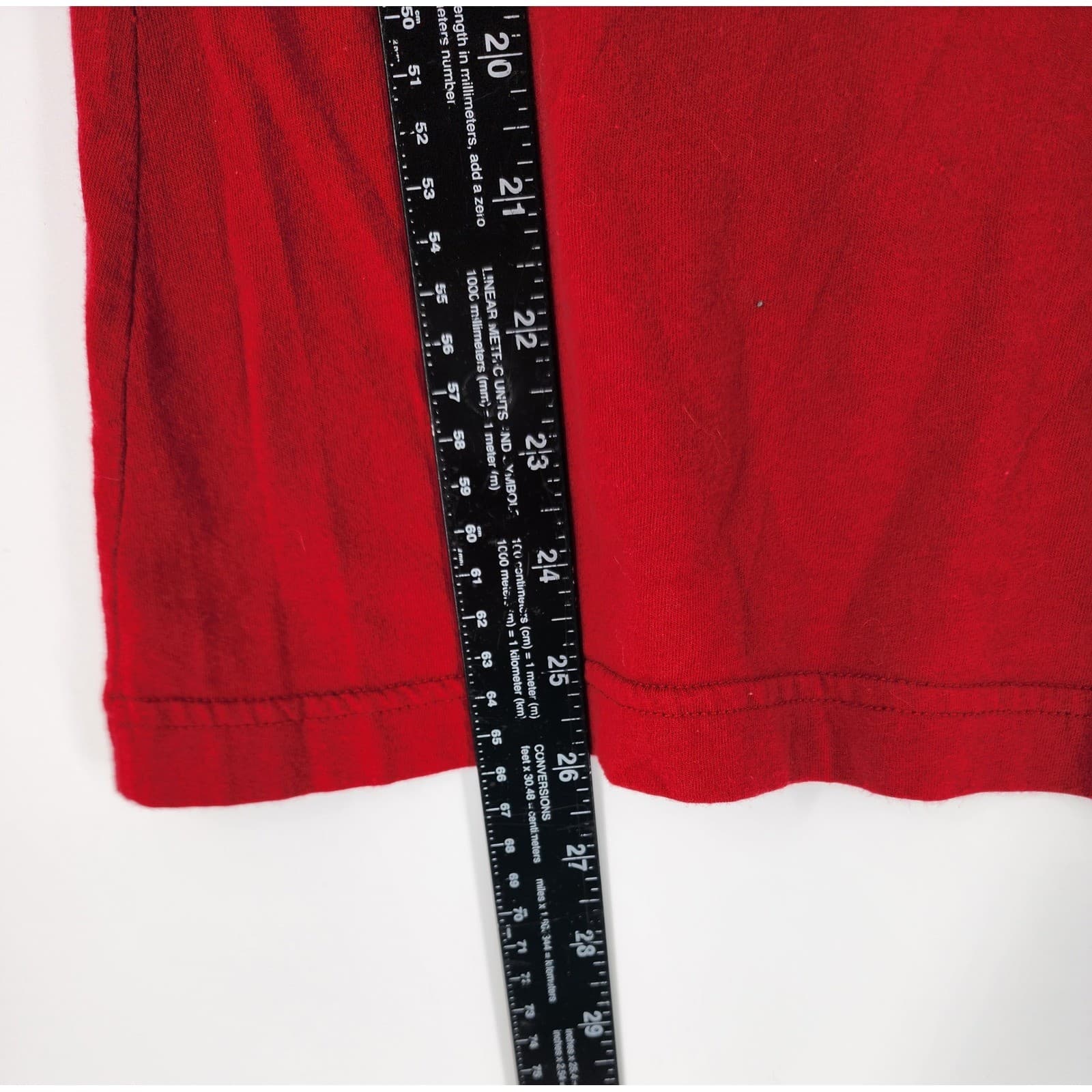 Love Rocks Red Peace Out Graphic T Shirt Women's XL Cotton Short Sleeve - Thumbnail 3