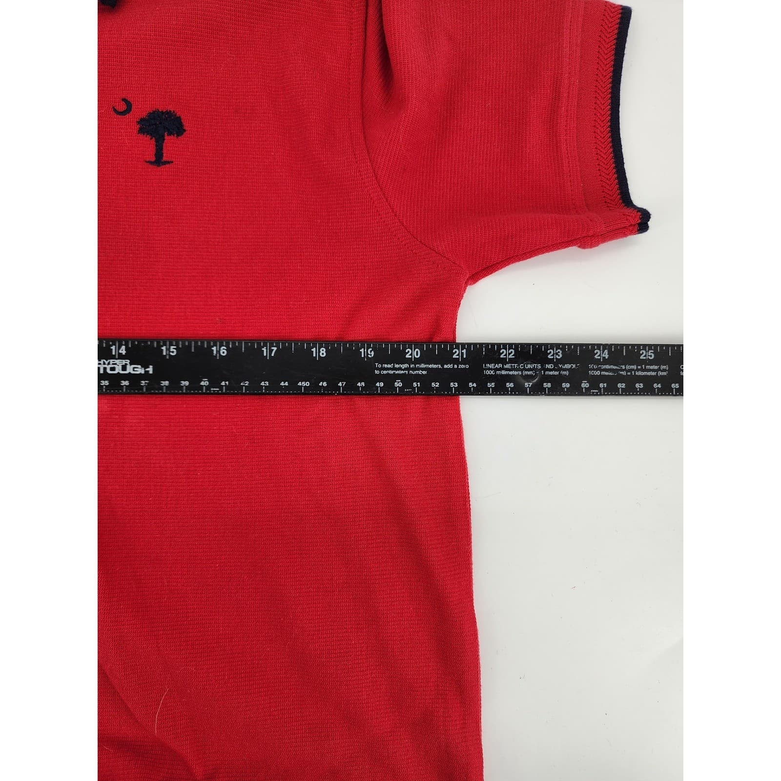 White Mountain Traders Red Palm Tree V Neck Polo Shirt Mens SML - Thumbnail 4