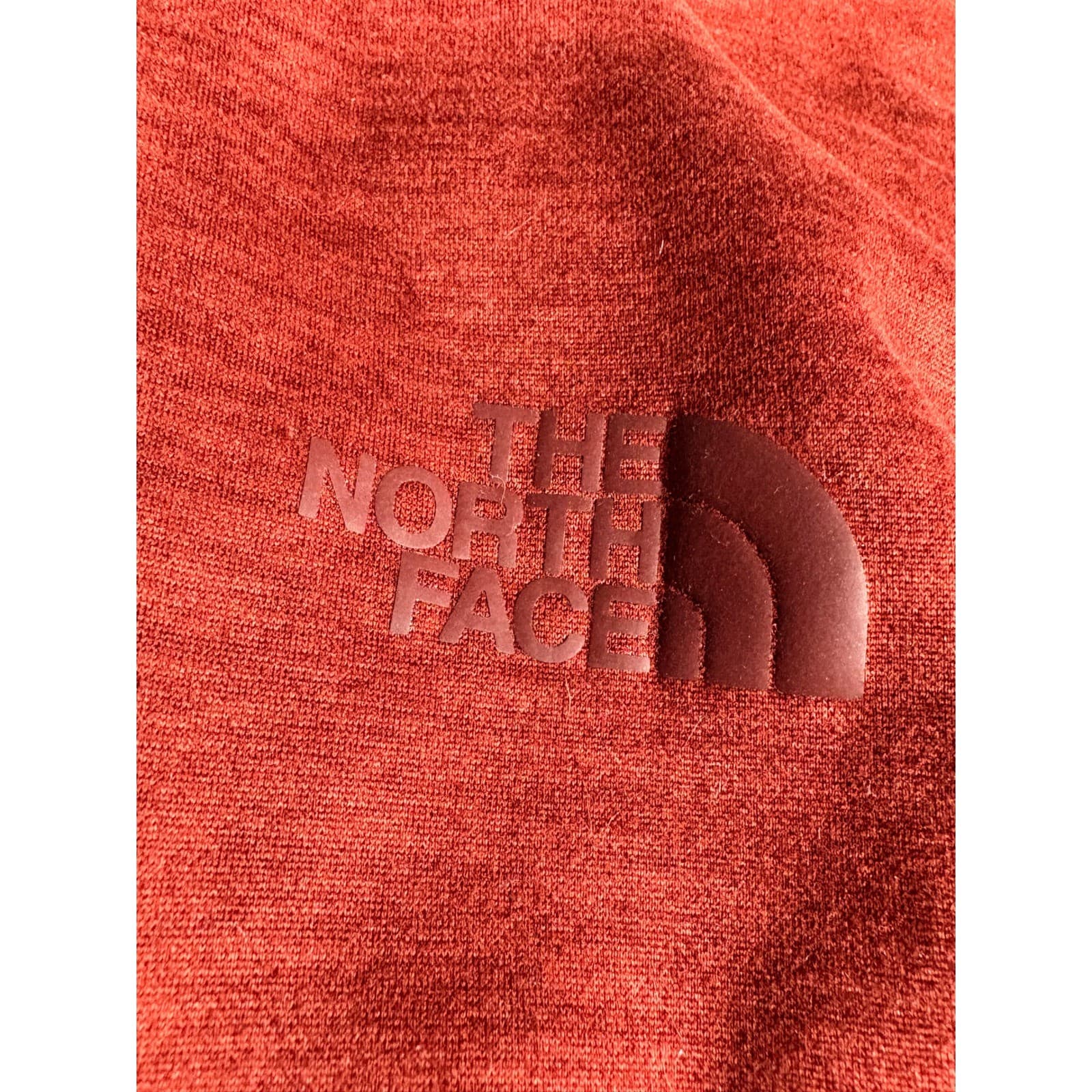 The North Face Mens Full Zip Fleece Jacket Red Heathered Medium - Thumbnail 2