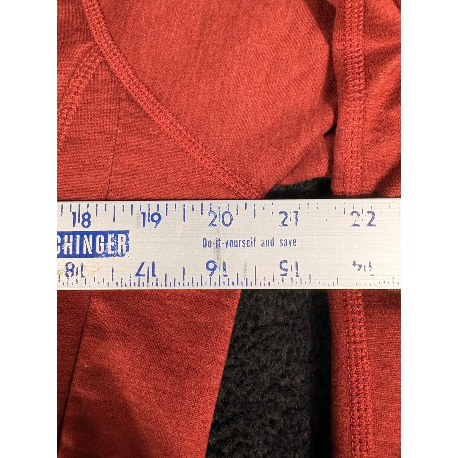 The North Face Mens Full Zip Fleece Jacket Red Heathered Medium - Thumbnail 6