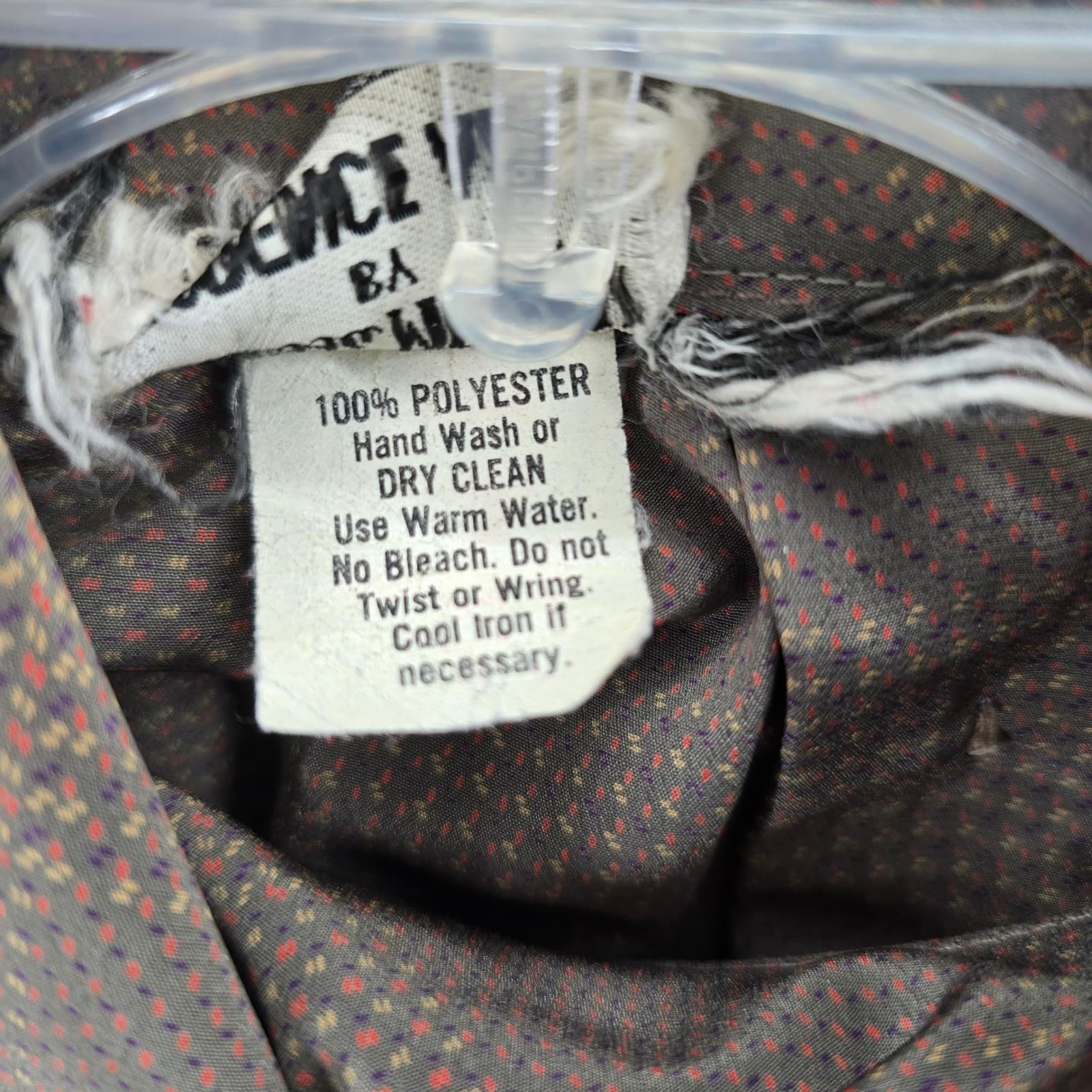 Laurence Vintage Blouse Womens Large Brown Check Mock Neck Long Sleeve L - Thumbnail 2