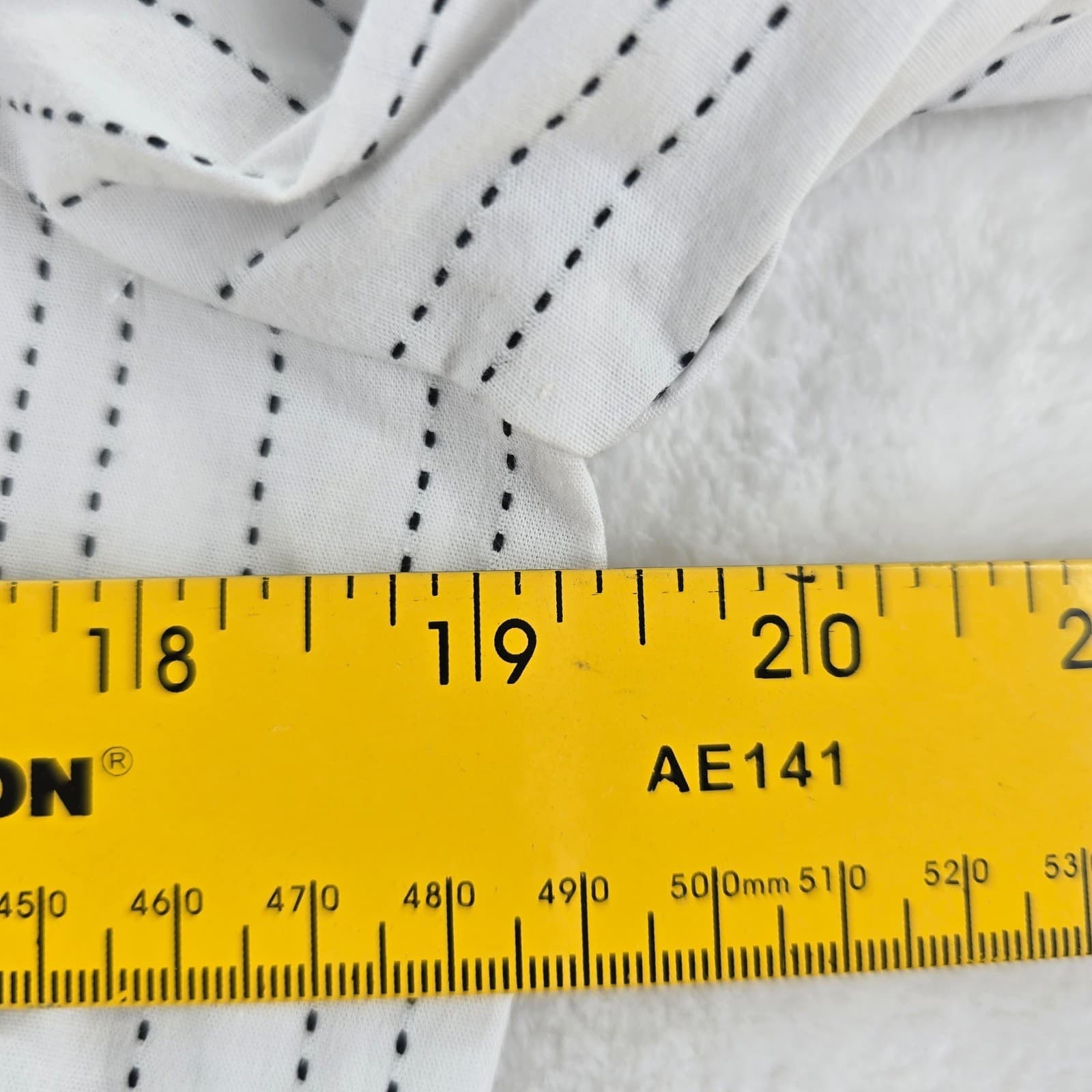 Jones New York Shirt Womens M Button Down White Pinstripe Tie Front Long Sleeve - Thumbnail 5