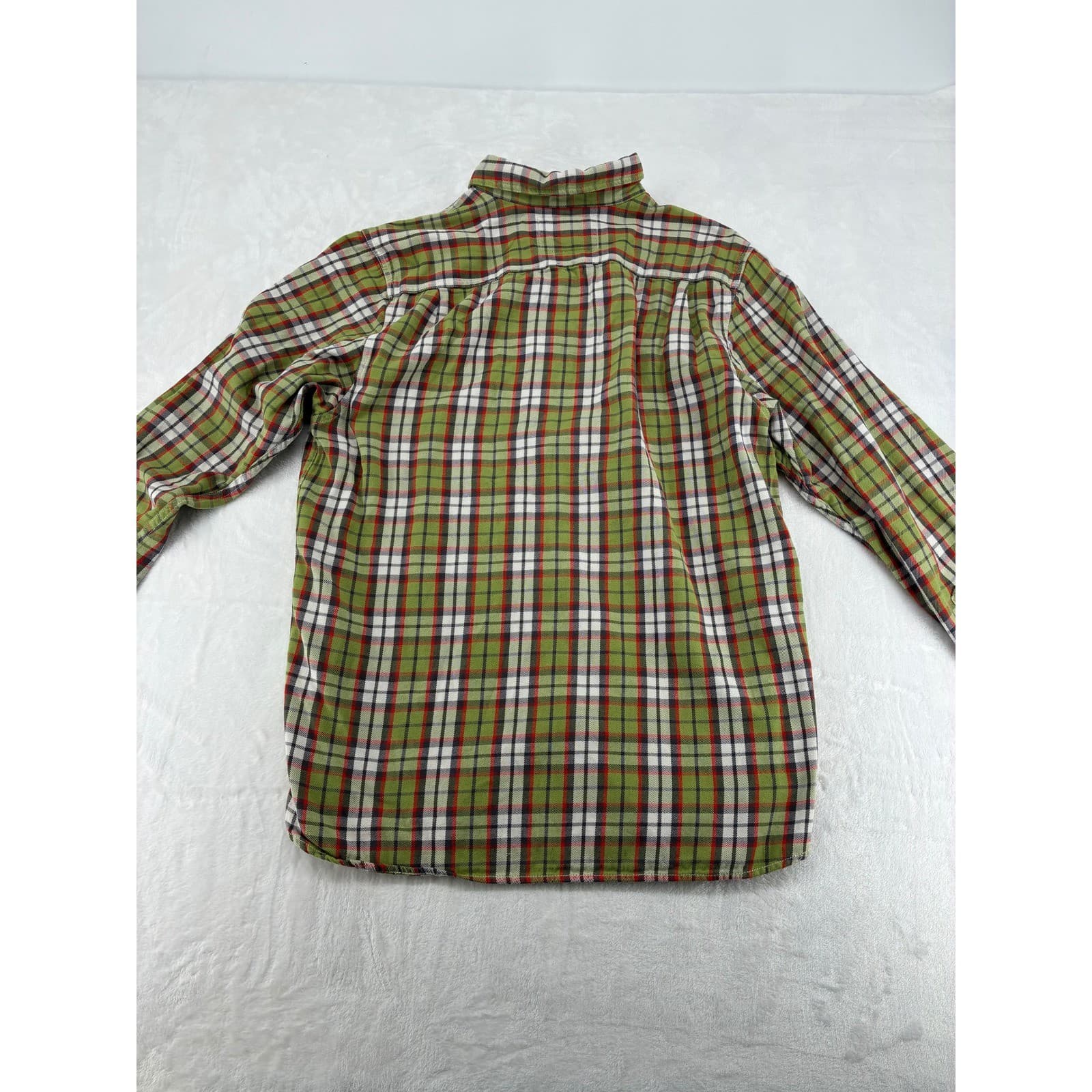 The North Face Flannel Mens Large Shirt Green Plaid Long Sleeve Button Up 6430 - Thumbnail 7