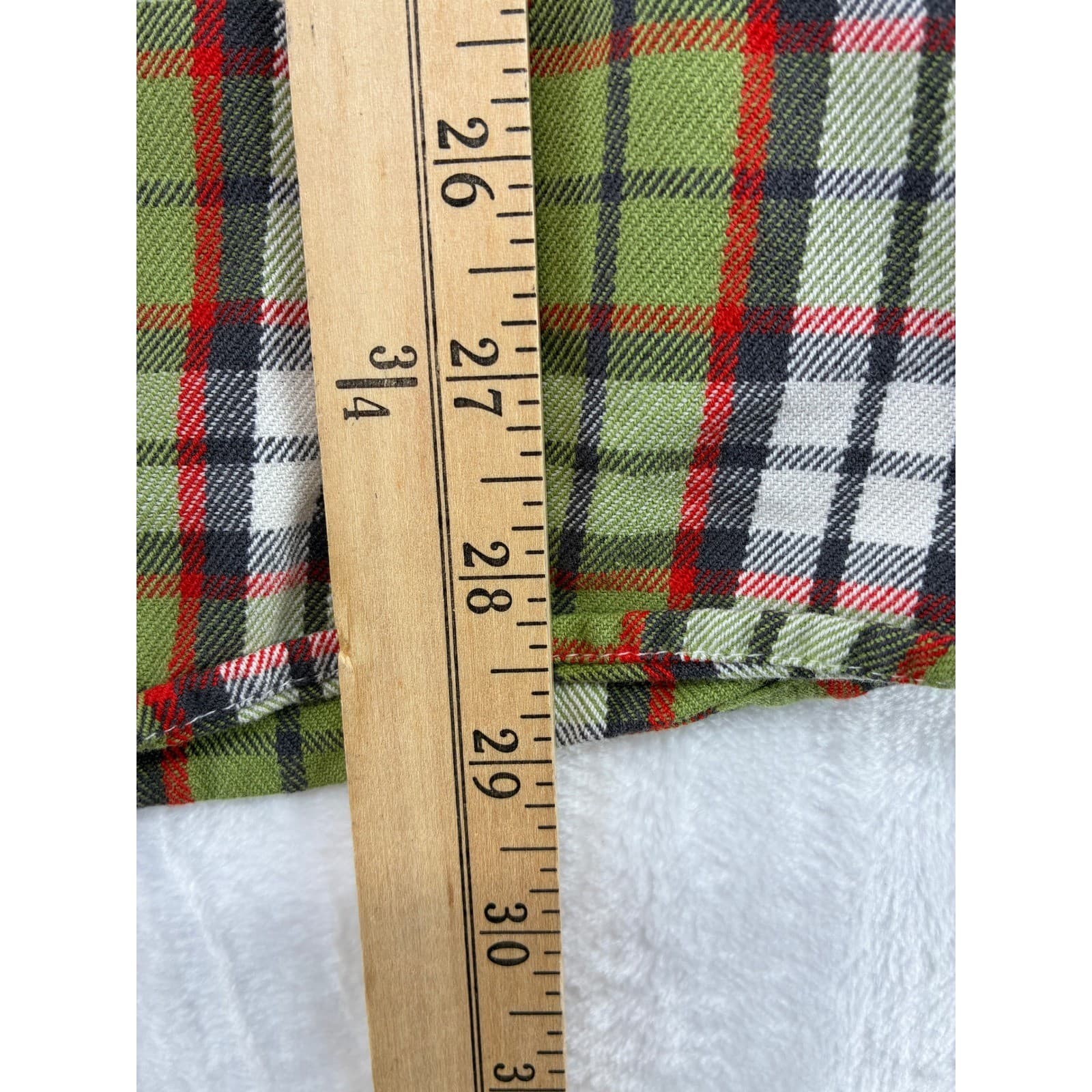 The North Face Flannel Mens Large Shirt Green Plaid Long Sleeve Button Up 6430 - Thumbnail 3
