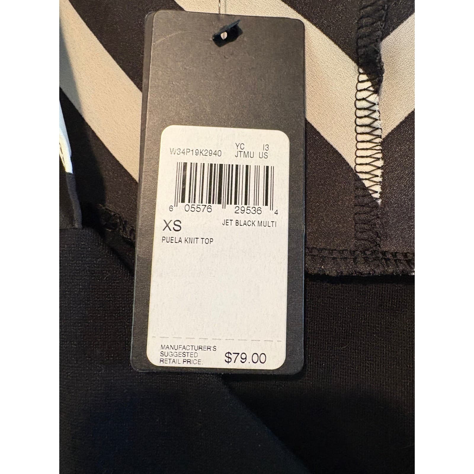 Guess Peplum Top Chevron Sleeveless Knit Blouse Party Cocktail XS - Thumbnail 3