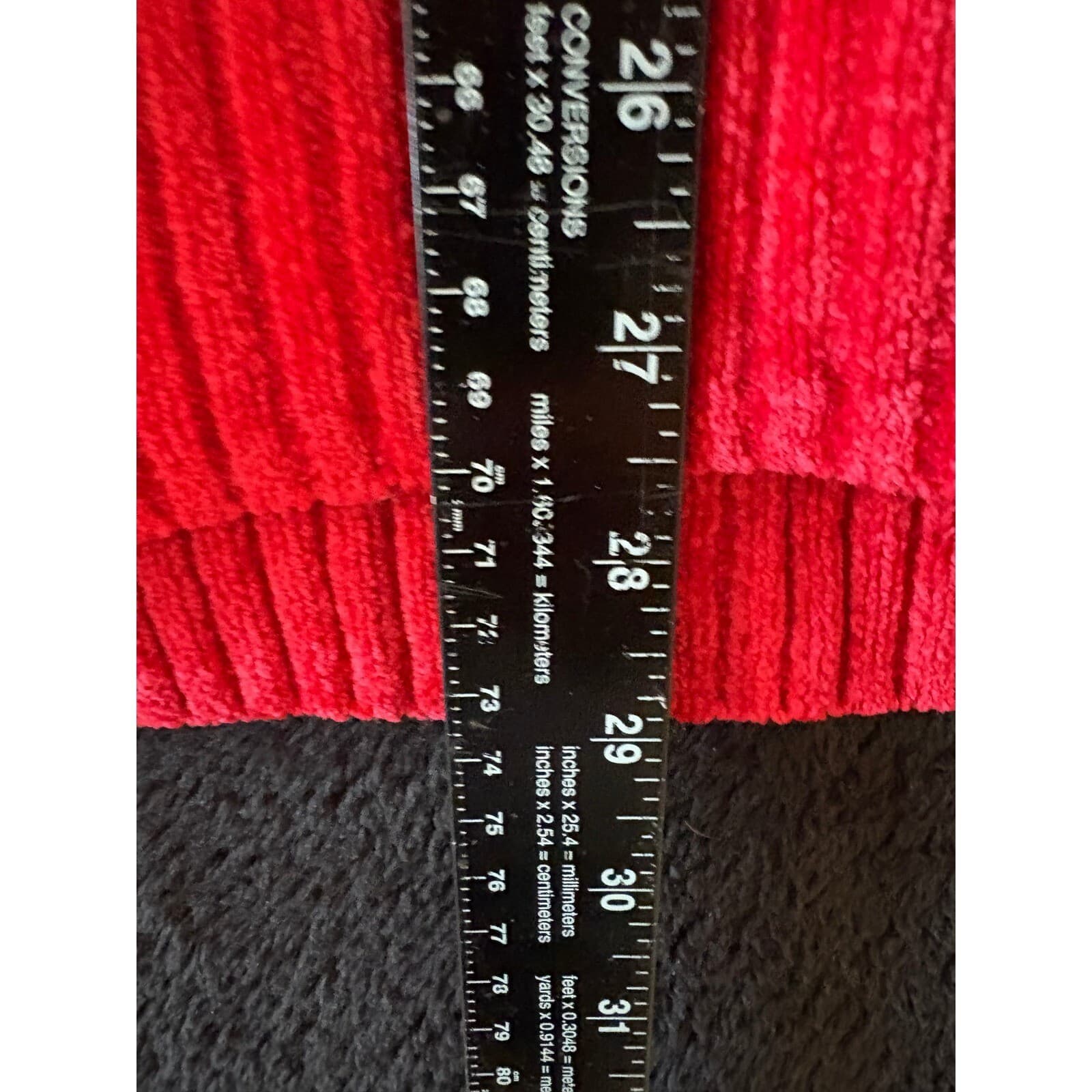 Tommy Hilfiger Sweater Mens L Red V-Neck Knit Pullover Classic Fit Large - Thumbnail 5