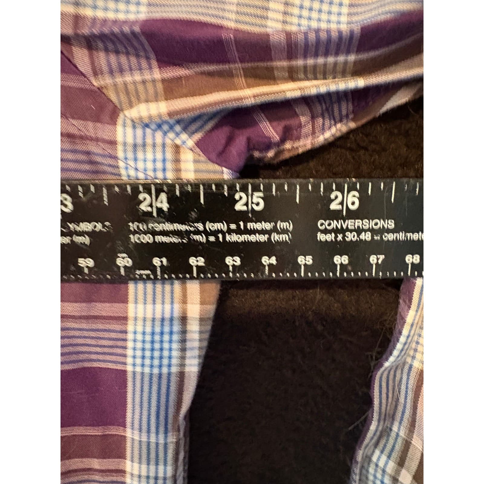 Peter Millar Plaid Button Down Shirt Long Sleeve Cotton Blend Large - Thumbnail 4