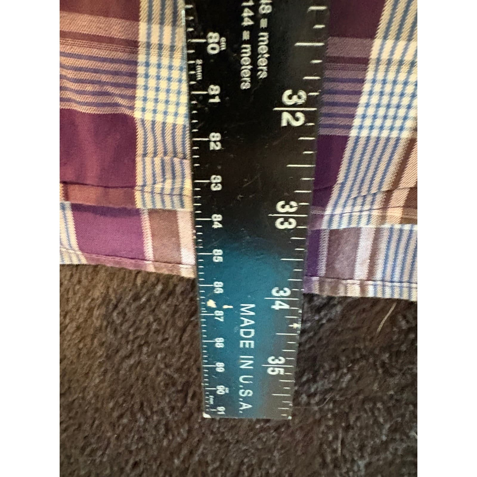 Peter Millar Plaid Button Down Shirt Long Sleeve Cotton Blend Large - Thumbnail 5