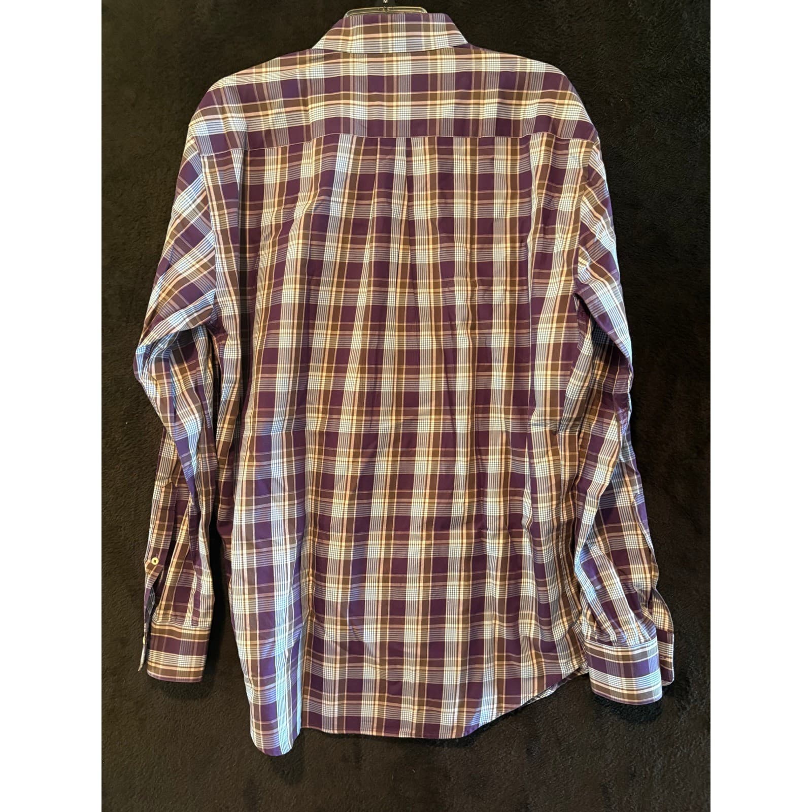 Peter Millar Plaid Button Down Shirt Long Sleeve Cotton Blend Large - Thumbnail 6